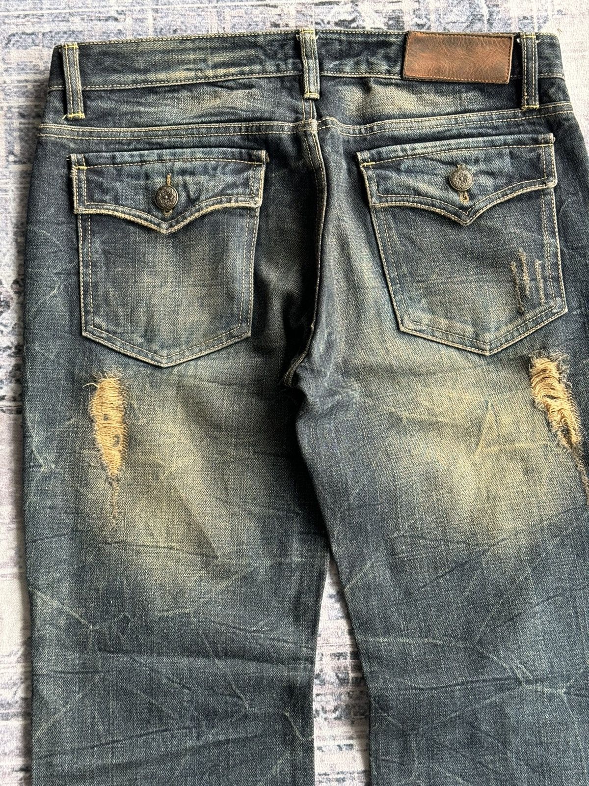 Japanese Brand Y2K Vintage Day/Moon Punk Poem Flared Denim / ifsixwasnine Size US 32 / EU 48 - 6 Thumbnail