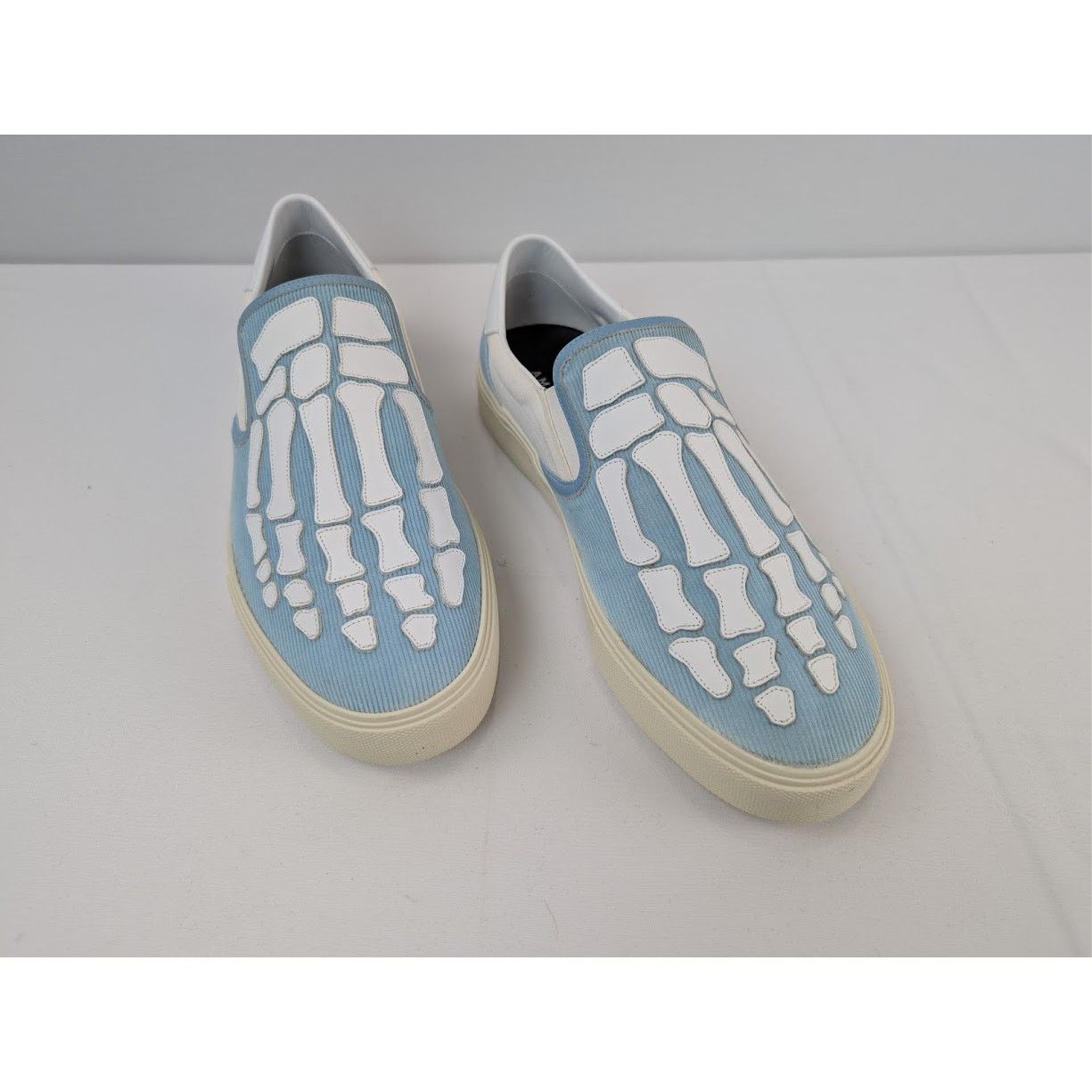 Amiri o1rshd1 Corduroy Skel Toe Slip On in Light Blue/White Size US 13 / EU 46 - 6 Thumbnail