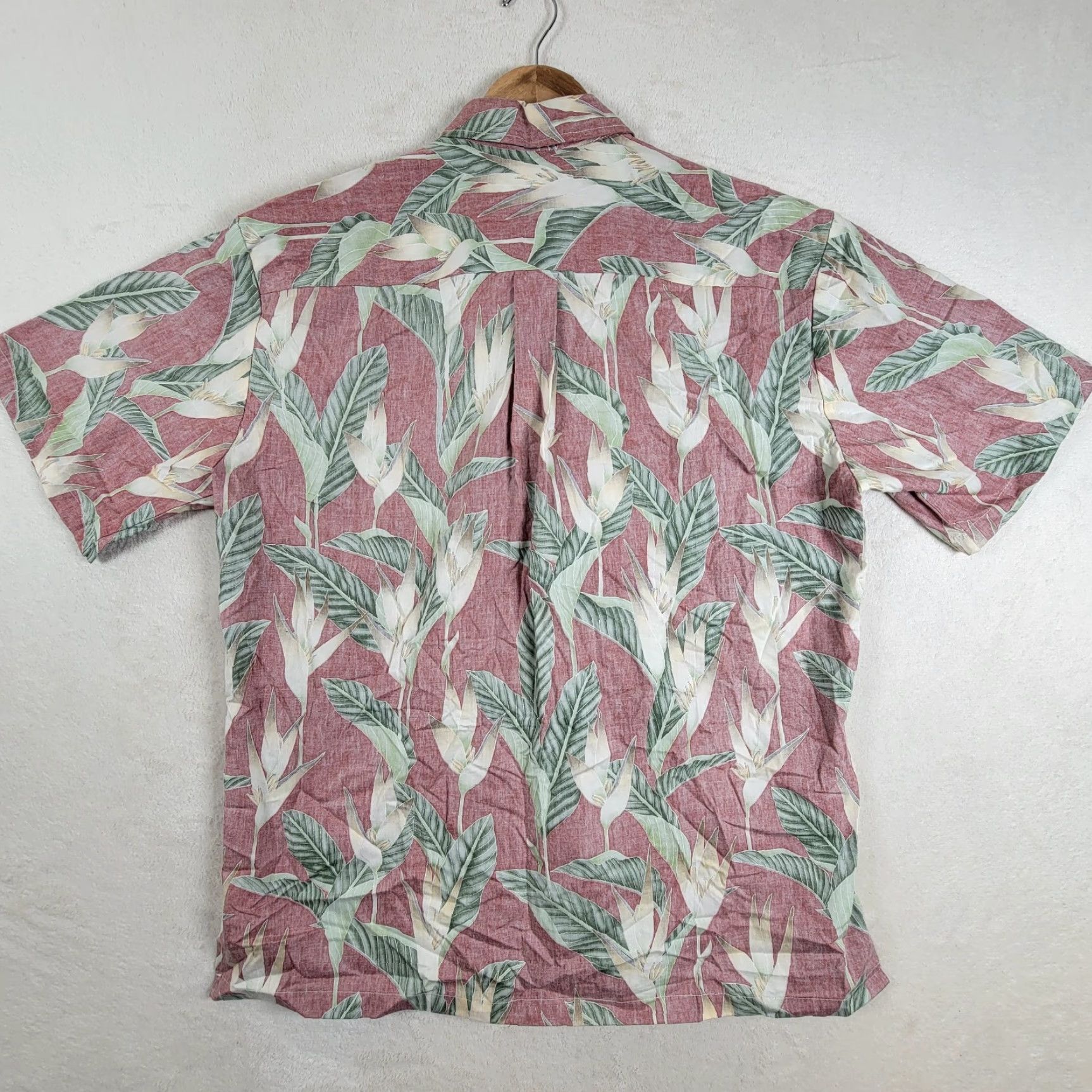 Tori Richard VINTAGE Tori Richard Hawaiian Shirt Mens L Red Short Sleeve 100% Cotton 1980s Summer Beach Size US L / EU 52-54 / 3 - 3 Thumbnail