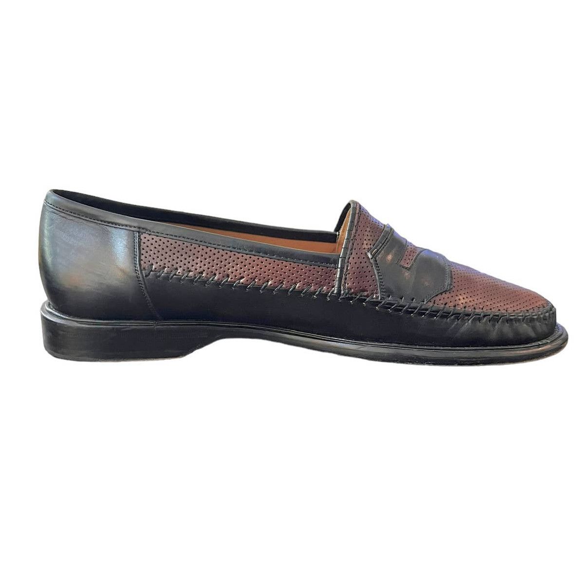 Vintage Vintage Avventura Brown & Black Leather Loafer Size 9.5M Size US 9.5 / EU 42-43 - 3 Thumbnail