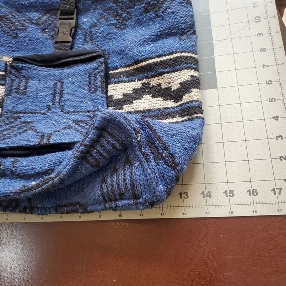 Vintage Tesoros Peru 100% Alpaca Backpack Rucksack Drawstring Bag Size ONE SIZE - 7 Thumbnail
