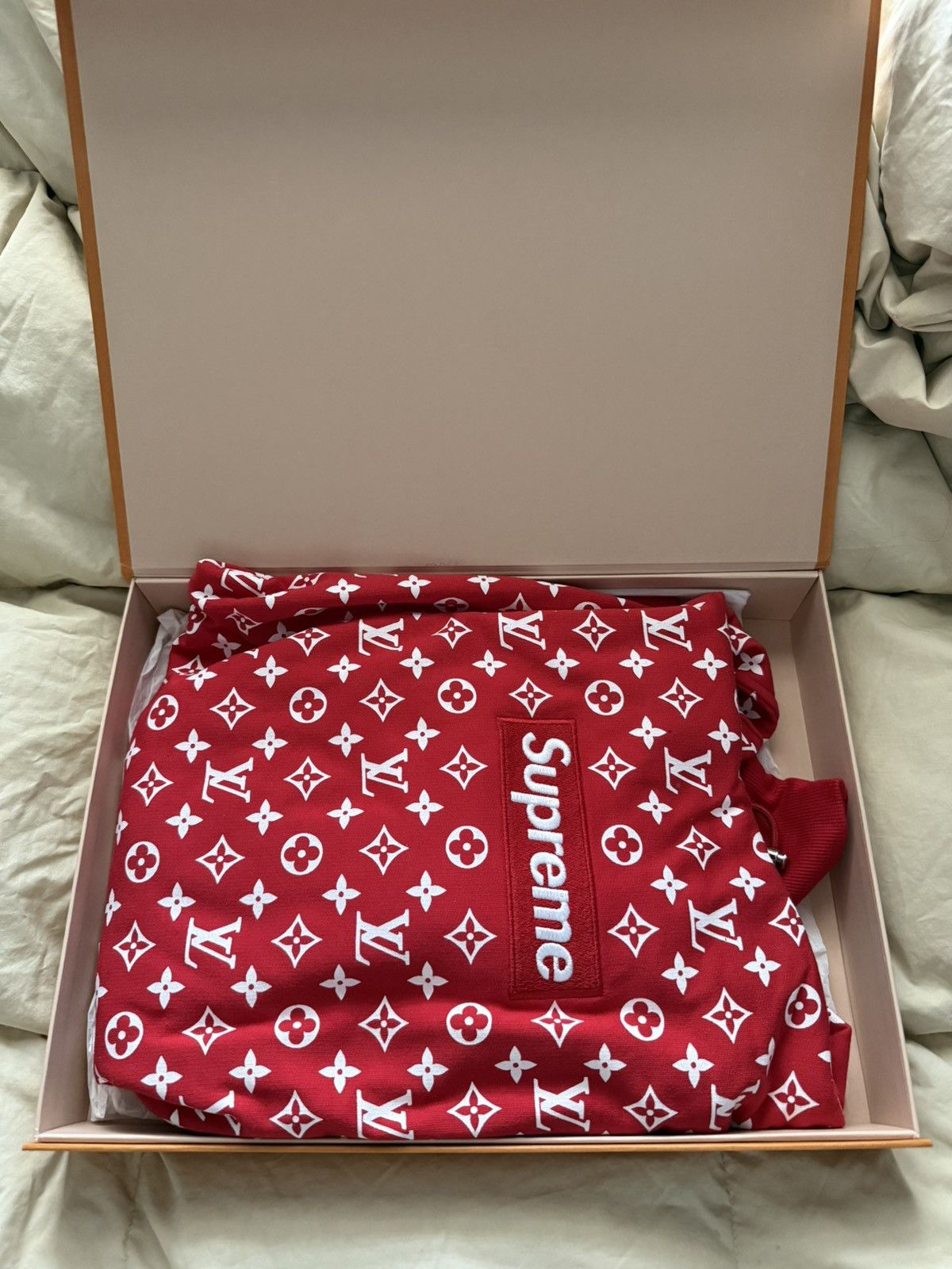 Louis Vuitton × Supreme Supreme x Louis Vuitton Box Logo Hooded Sweatshirt Size US XXL / EU 58 / 5 - 12 Thumbnail
