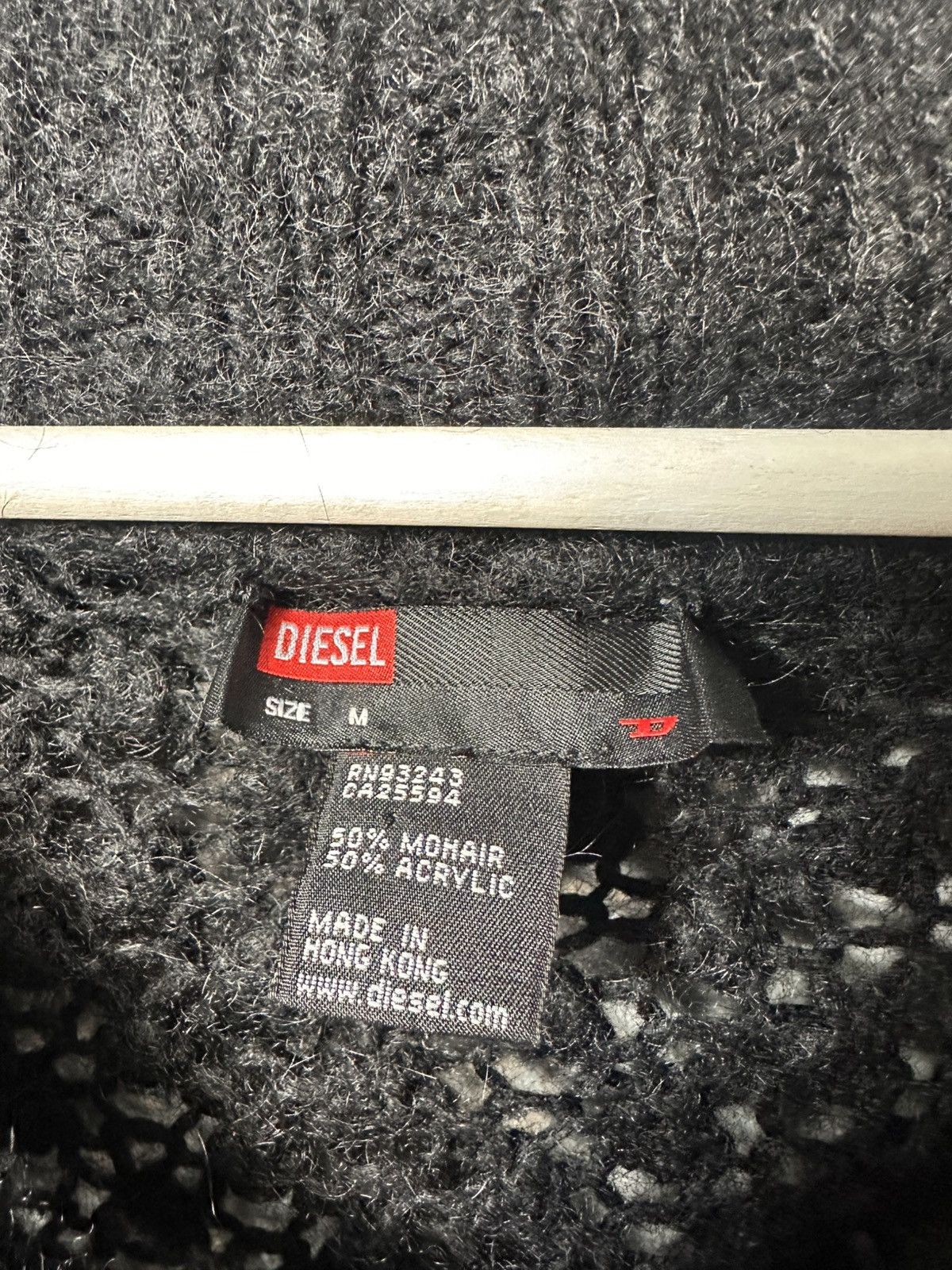 Diesel Diesel Y2K Mohair Blend Cropped Zip Knit Sweater Women Black Size M / US 6-8 / IT 42-44 - 5 Thumbnail
