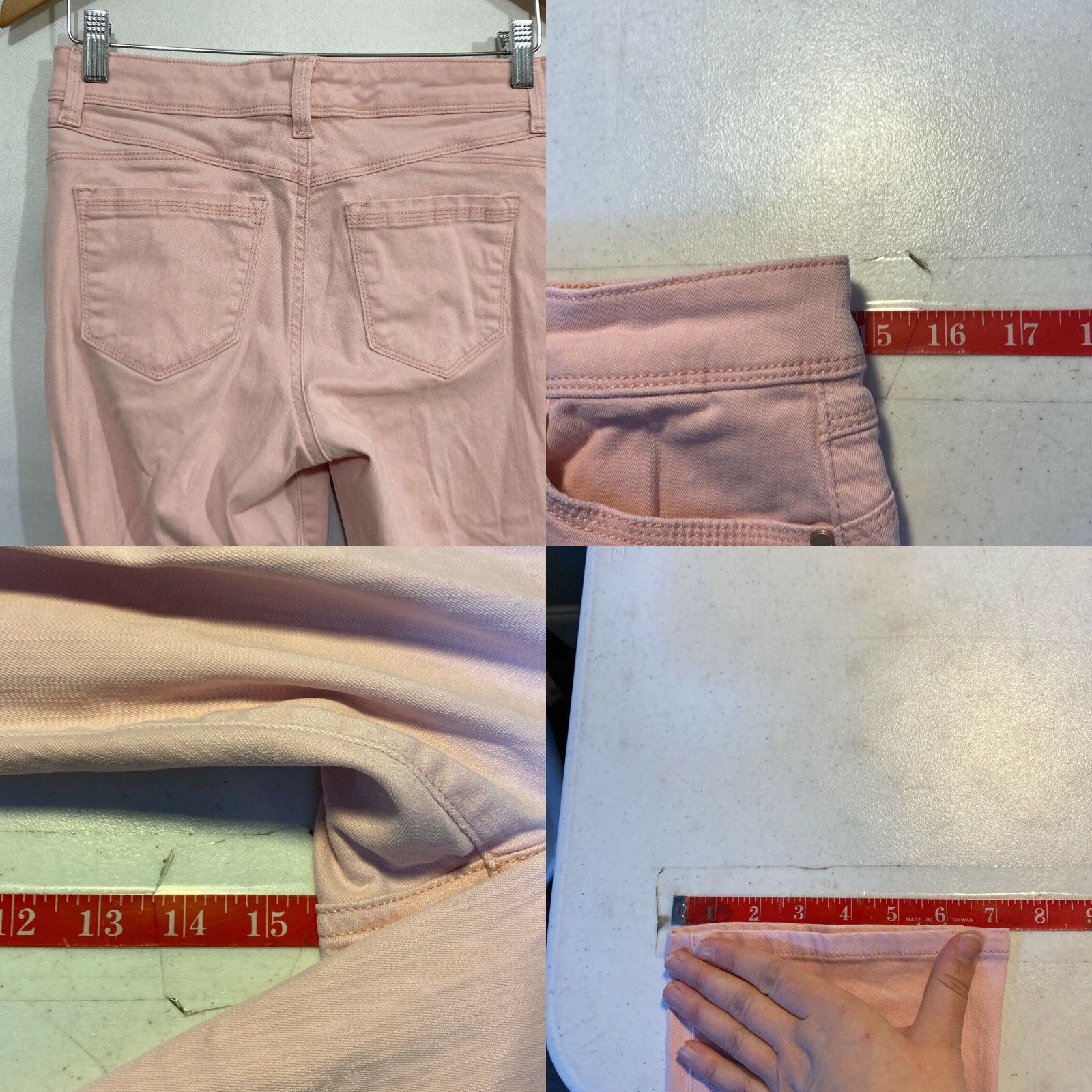 Vintage Bandolino Womens Pink Stretch Pockets Flat Front Straight Leg Capri Pants Sz 6P Size ONE SIZE - 4 Preview