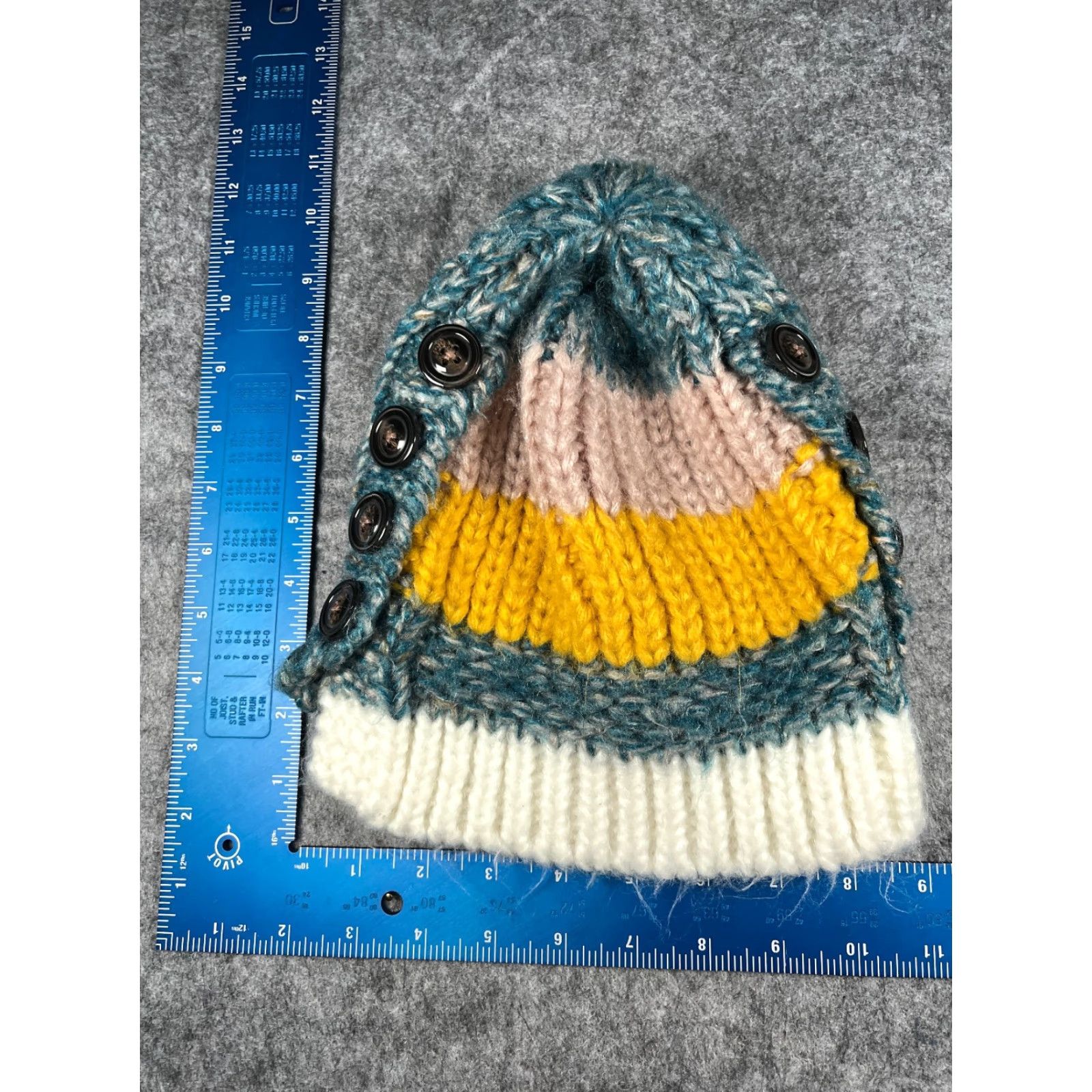 Vintage Chaos Beanie Women One Size Blue Knit Acrylic Outdoor Ski Size ONE SIZE - 4 Thumbnail
