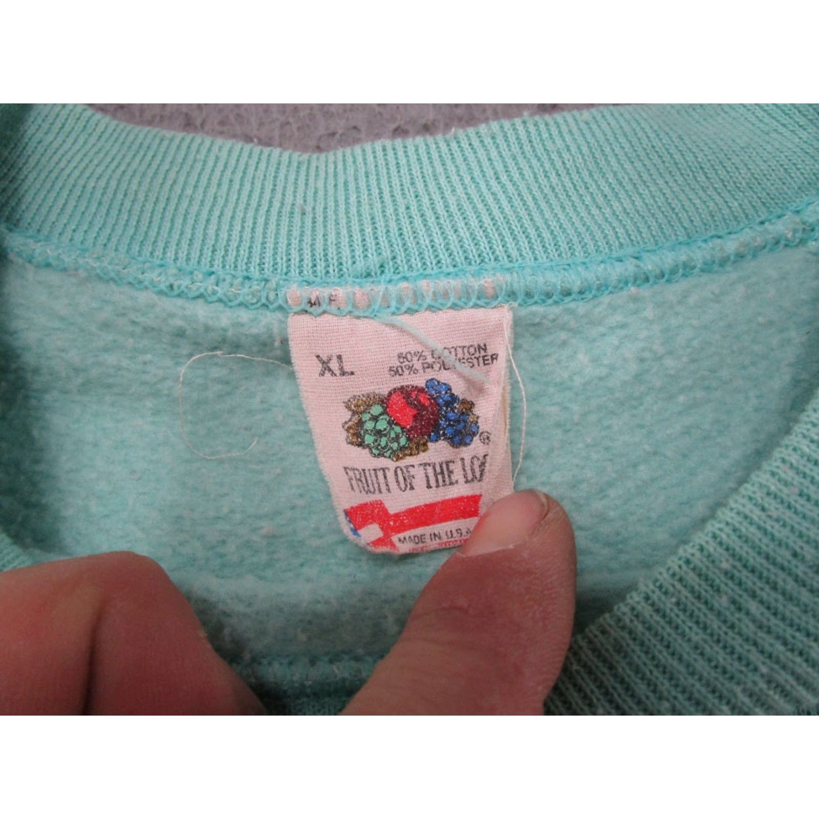 Fruit Of The Loom VINTAGE Eat Cheese or Die Miami Vice Raglan Sleeve Sweatshirt SZ XL Read Size US XL / EU 56 / 4 - 3 Thumbnail