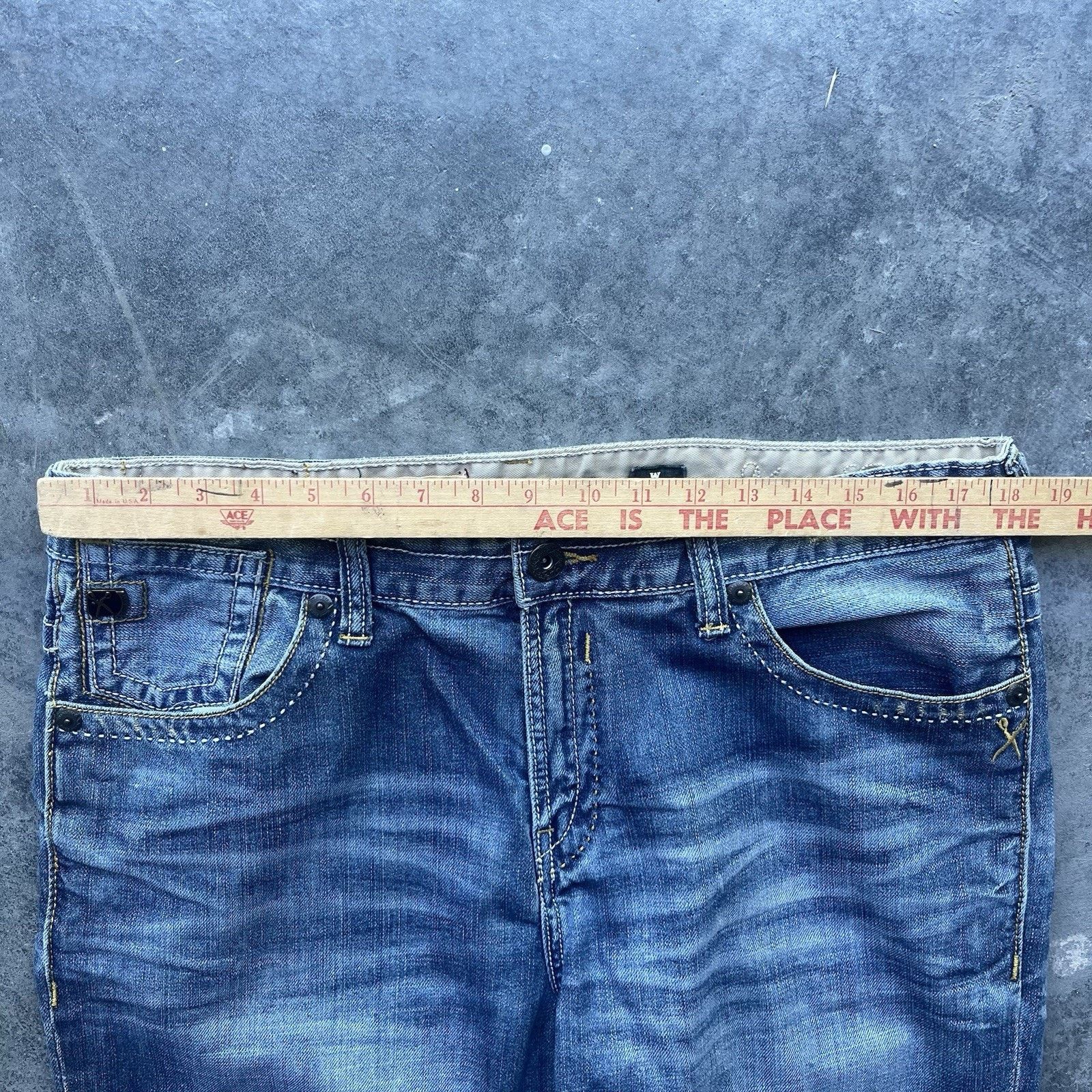 Ecko Unltd. Y2K Marc Ecko Baggy Jeans Men’s 36 X 32 Medium Faded Wash Em Size US 36 / EU 52 - 6 Thumbnail