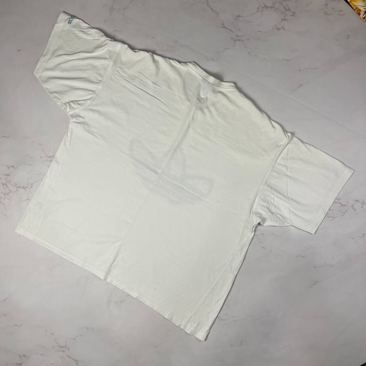 Adidas Adidas Vintage Adidas y2k big logo T Shirt 90's Sz XL White Size US XL / EU 56 / 4 - 12 Thumbnail