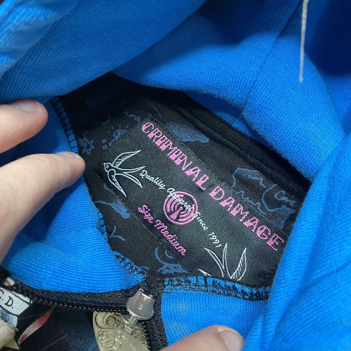 Criminal Damage Vintage Criminal Damage Ed Hardy Style y2k Japanese hoodie Size M / US 6-8 / IT 42-44 - 8 Thumbnail