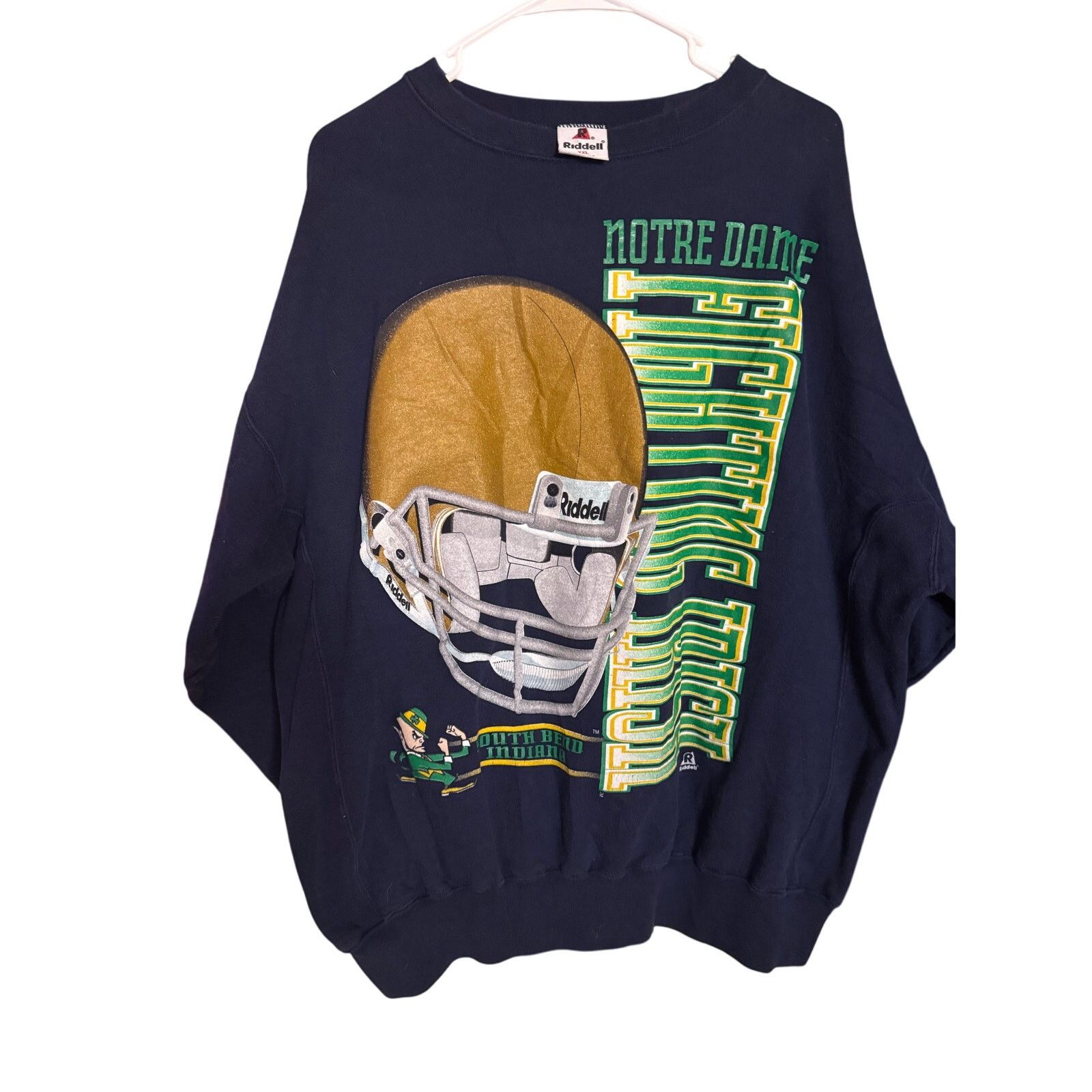 Riddell Vintage Notre Dame Crewneck Size US XXL / EU 58 / 5 - 1 Preview