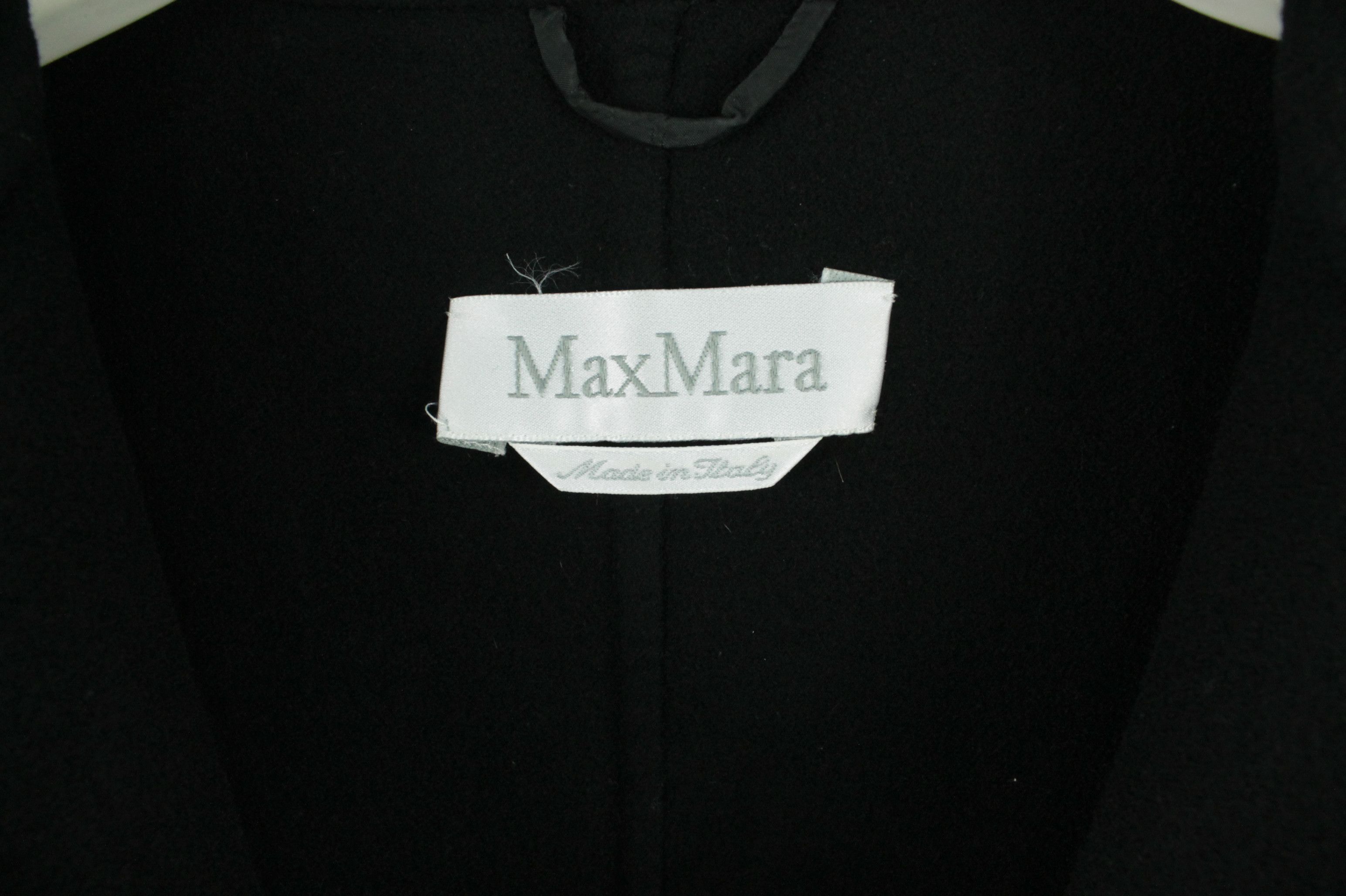 Max Mara Vintage Max Mara Black Wool Full Zip Jacket Size L / US 10 / IT 46 - 4 Thumbnail