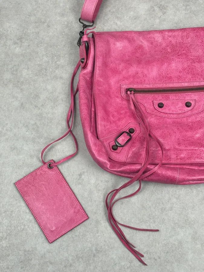 Balenciaga Balenciaga Moto City Messenger Studded Pink Bag Size ONE SIZE - 5 Thumbnail