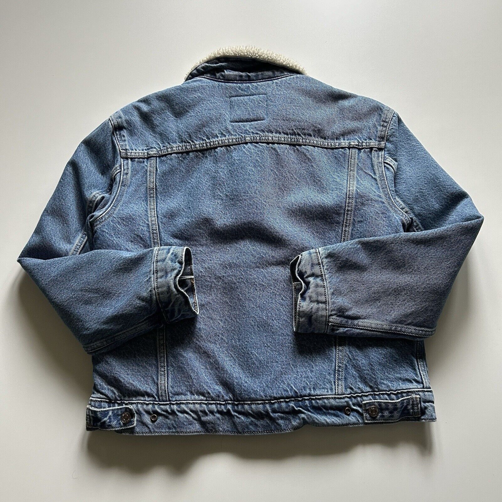 Levi's Vintage Y2K Levi's Sherpa Lined Denim Trucker Jacket Medium Size M / US 6-8 / IT 42-44 - 4 Thumbnail