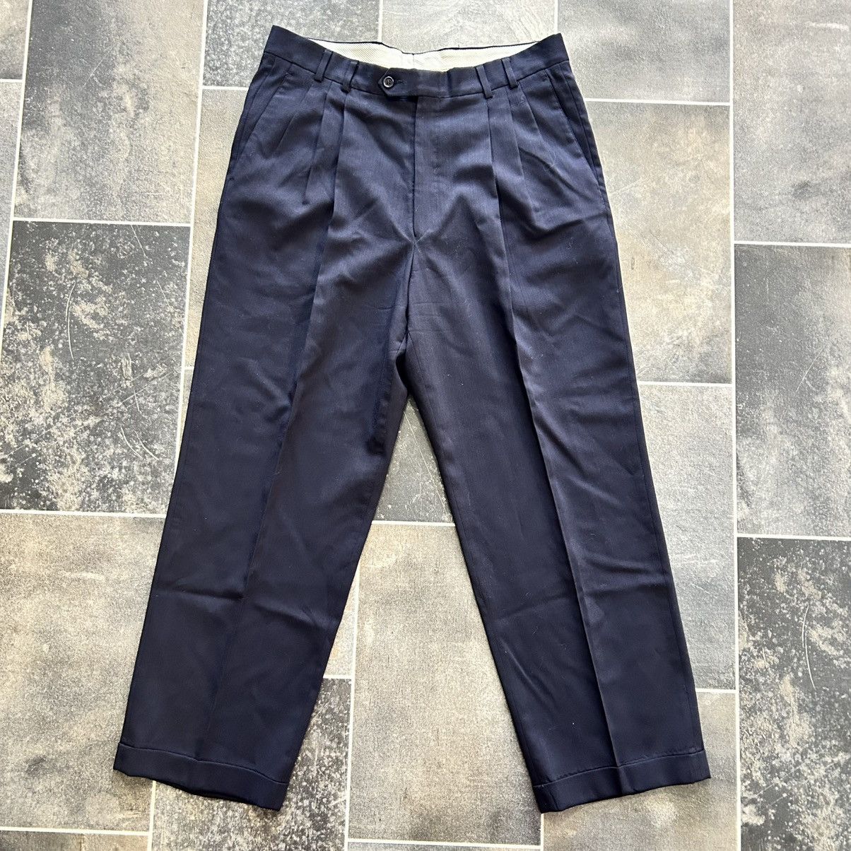 Yves Saint Laurent Vintage Yves Saint Laurent Dark Navy Dress Pants Size 35" - 1 Thumbnail