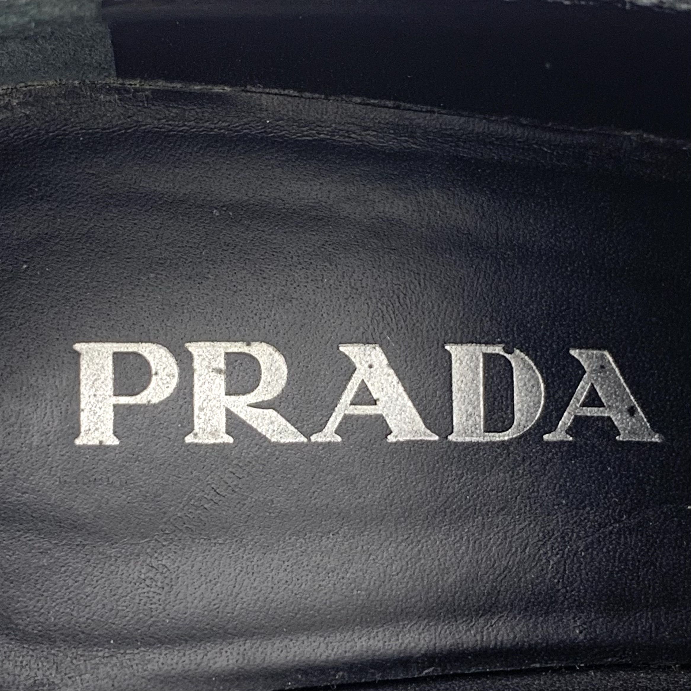 Prada Prada Black Leather Triangle Loafers (Size 35) Size US 5 / IT 35 - 2 Thumbnail