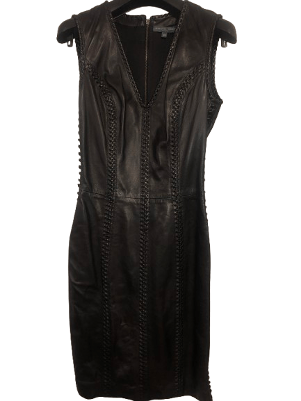 Alexander McQueen Buttery Leather Embellished Dress Size XS / US 0-2 / IT 36-38 - 2 Thumbnail