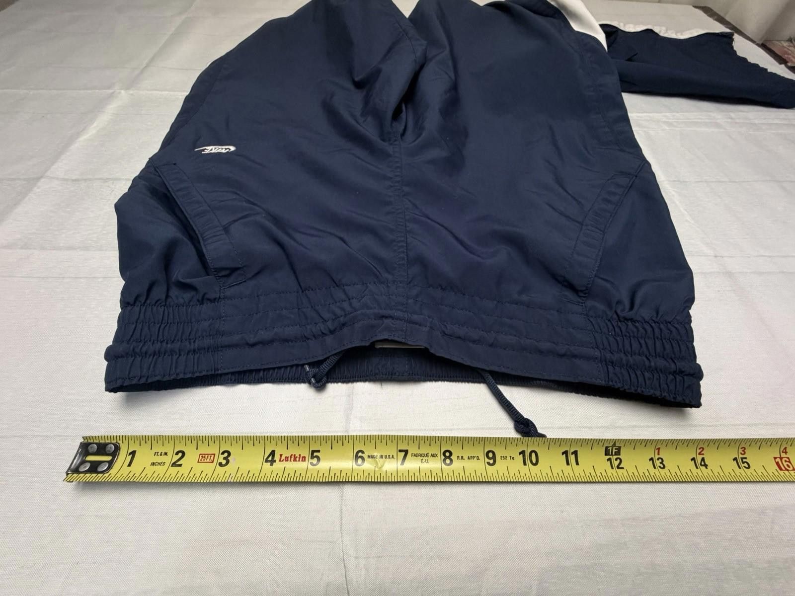 Nike Vtg 90s Nike Silver Tag Fleece Pants S Navy Stripe Track Y2K Size 28" / US 6 / IT 42 - 6 Thumbnail