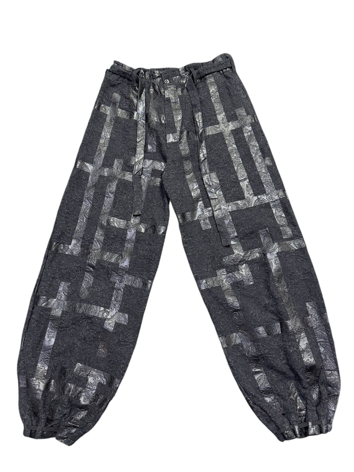 SOU SOU Sou Sou Enyu-baki Fence Double Sabi Ink Black Wide Baggy Size US 34 / EU 50 - 1 Thumbnail