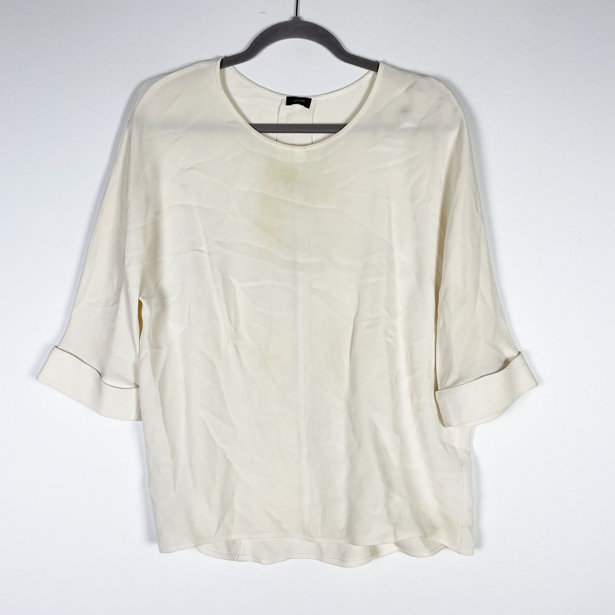 Joseph Joseph Matte Silk Chiffon Half Rolled Sleeve Size S / US 4 / IT 40 - 1 Thumbnail