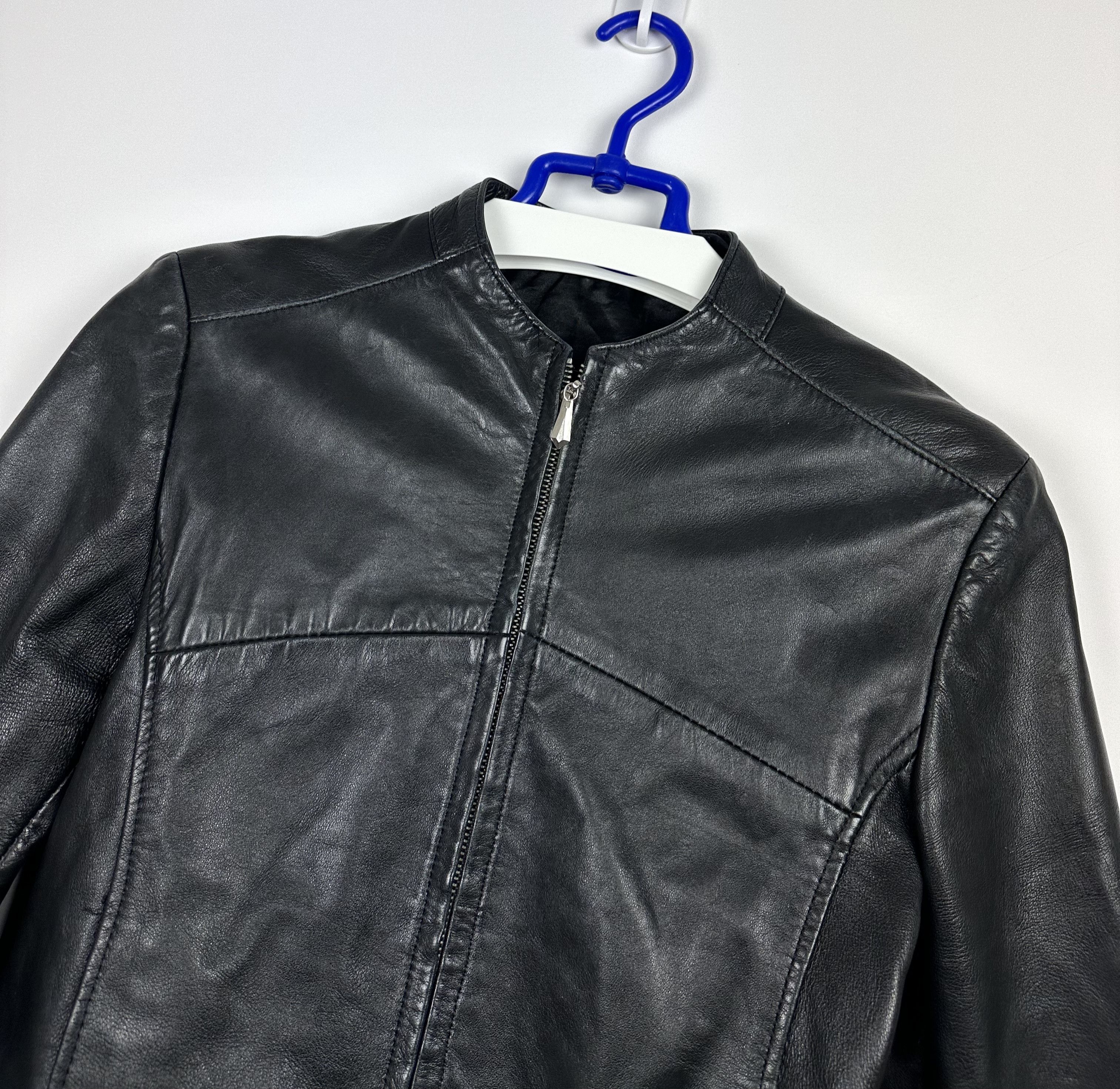 Vintage Avant Garde Black Biker Leather Jacket Opium Size S / US 4 / IT 40 - 5 Thumbnail