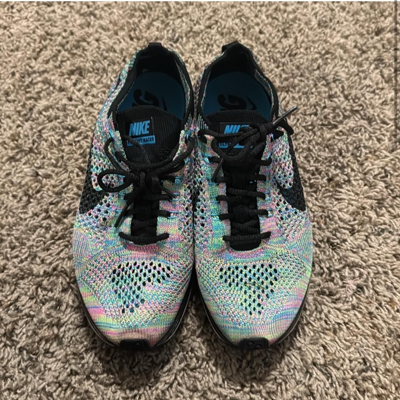 Nike Nike Flyknit Racer Multicolor Running Sneakers Size US 7 / IT 37 - 2 Thumbnail