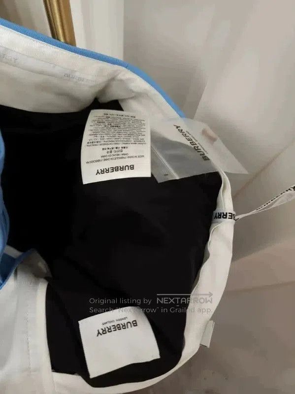 Burberry Burberry XS Blue Cotton Casual Pants for Women. Size 22" - 4 Thumbnail