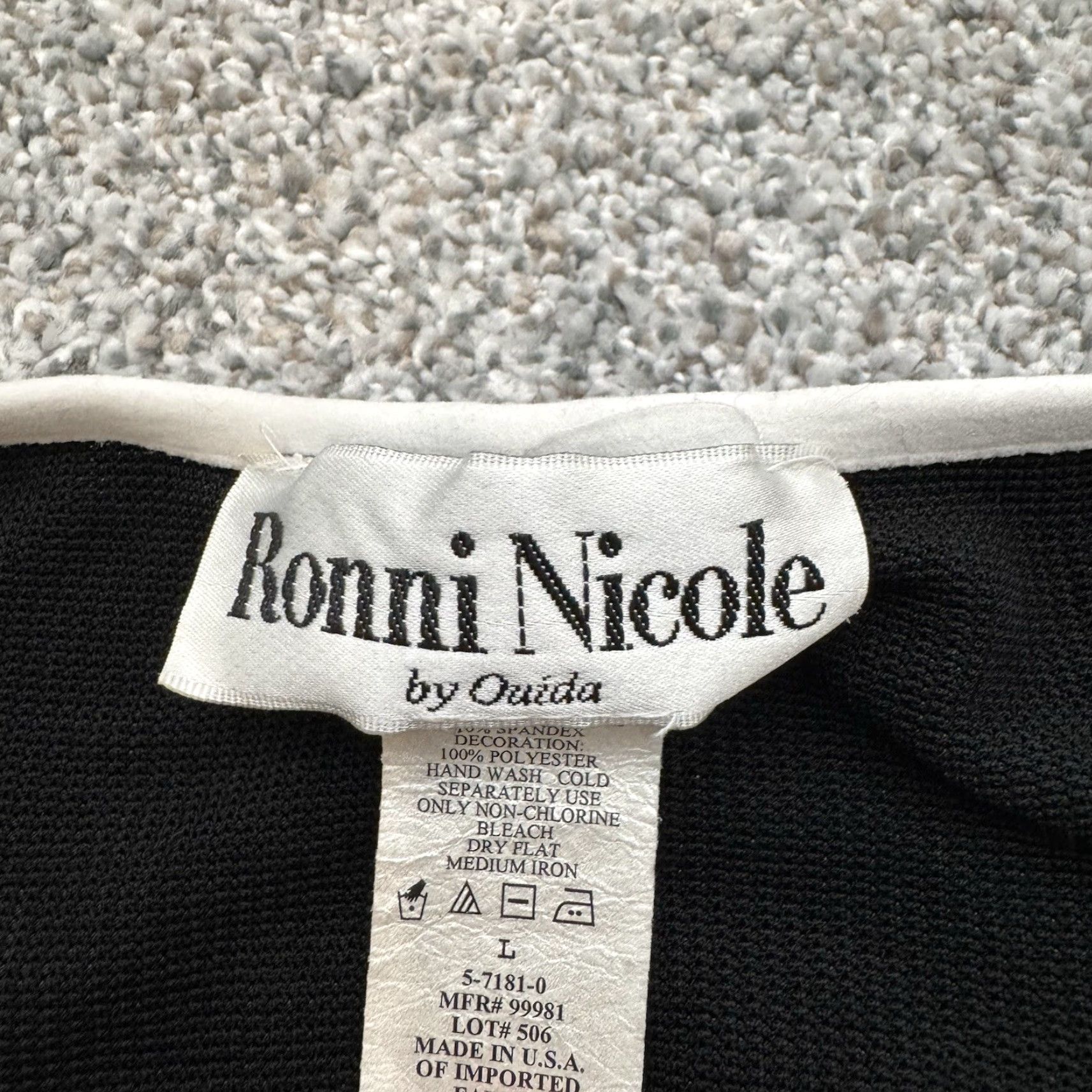 Vintage VINTAGE Y2K Ronni Nicole Dress L White Trim Sleeveless Maxi Minimalist Size L / US 10 / IT 46 - 3 Thumbnail