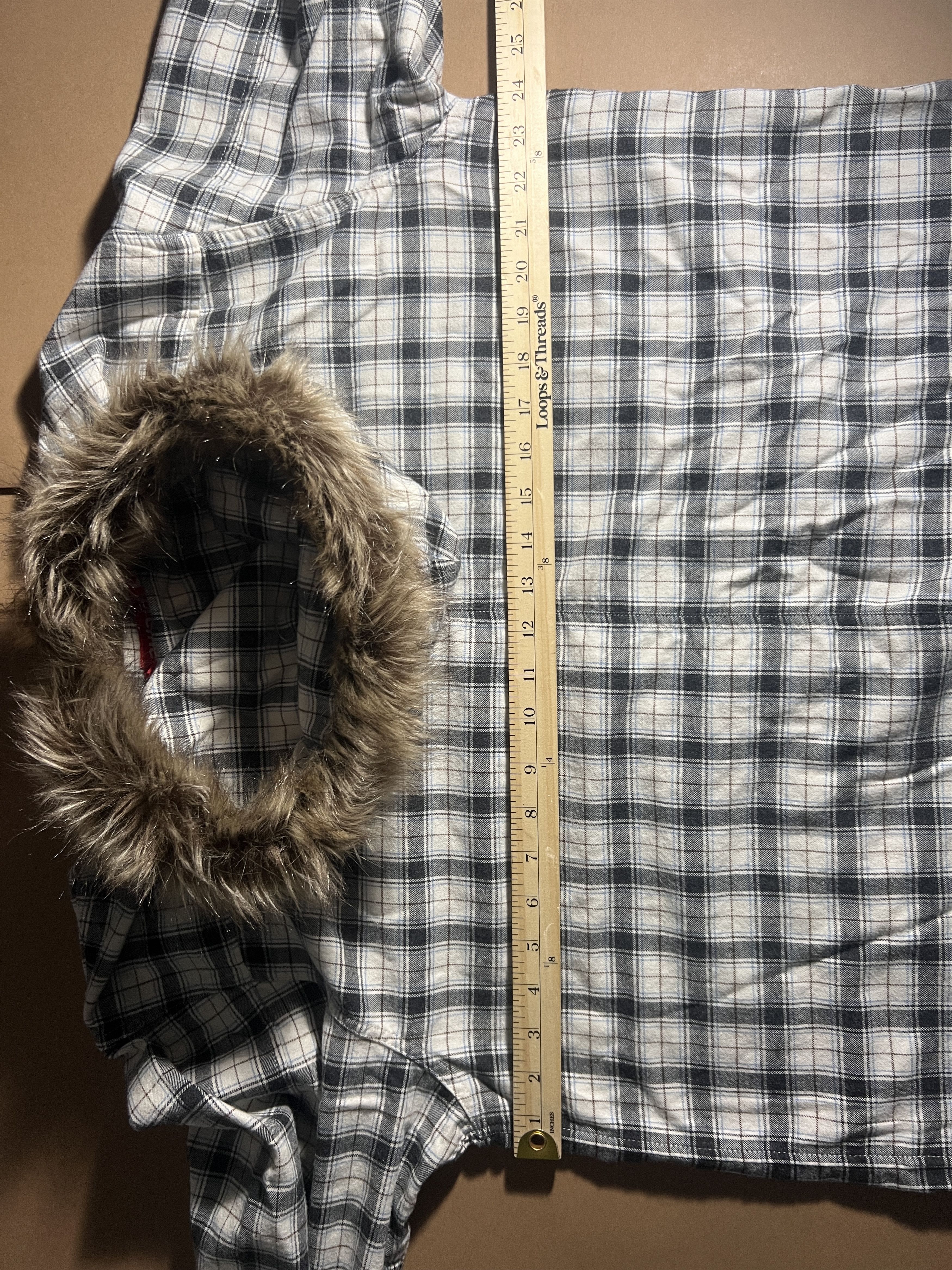 Supreme SUPREME FUR HOODED FLANNEL SHIRT Size US M / EU 48-50 / 2 - 12 Thumbnail