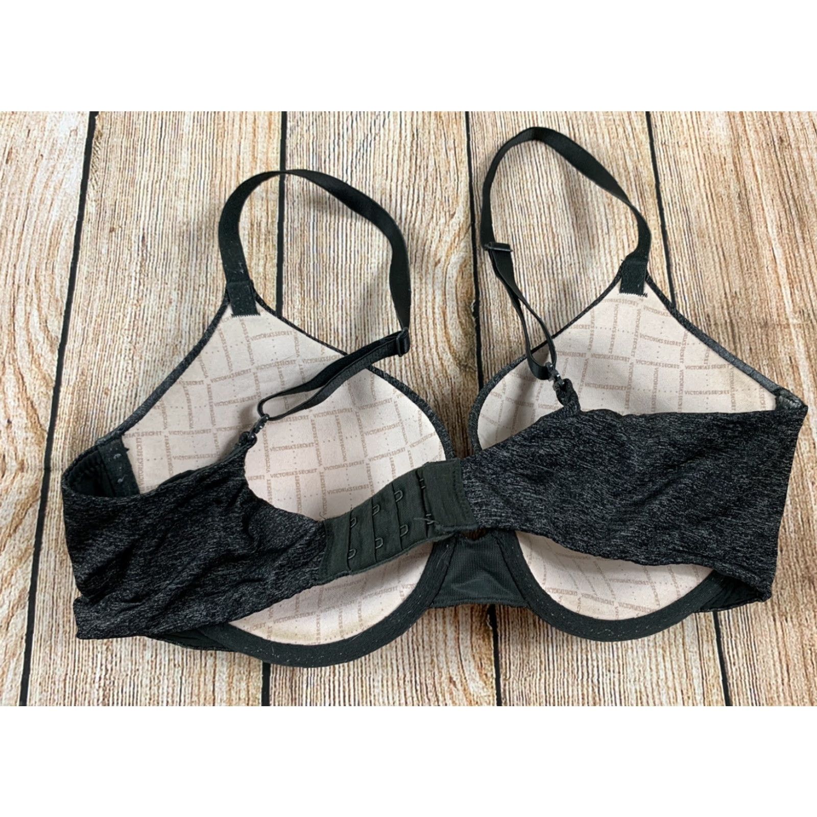 Victoria's Secret Victoria’s Secret Uplift Semi-Demi Bra Charcoal Heather Size 34D Size ONE SIZE - 2 Thumbnail