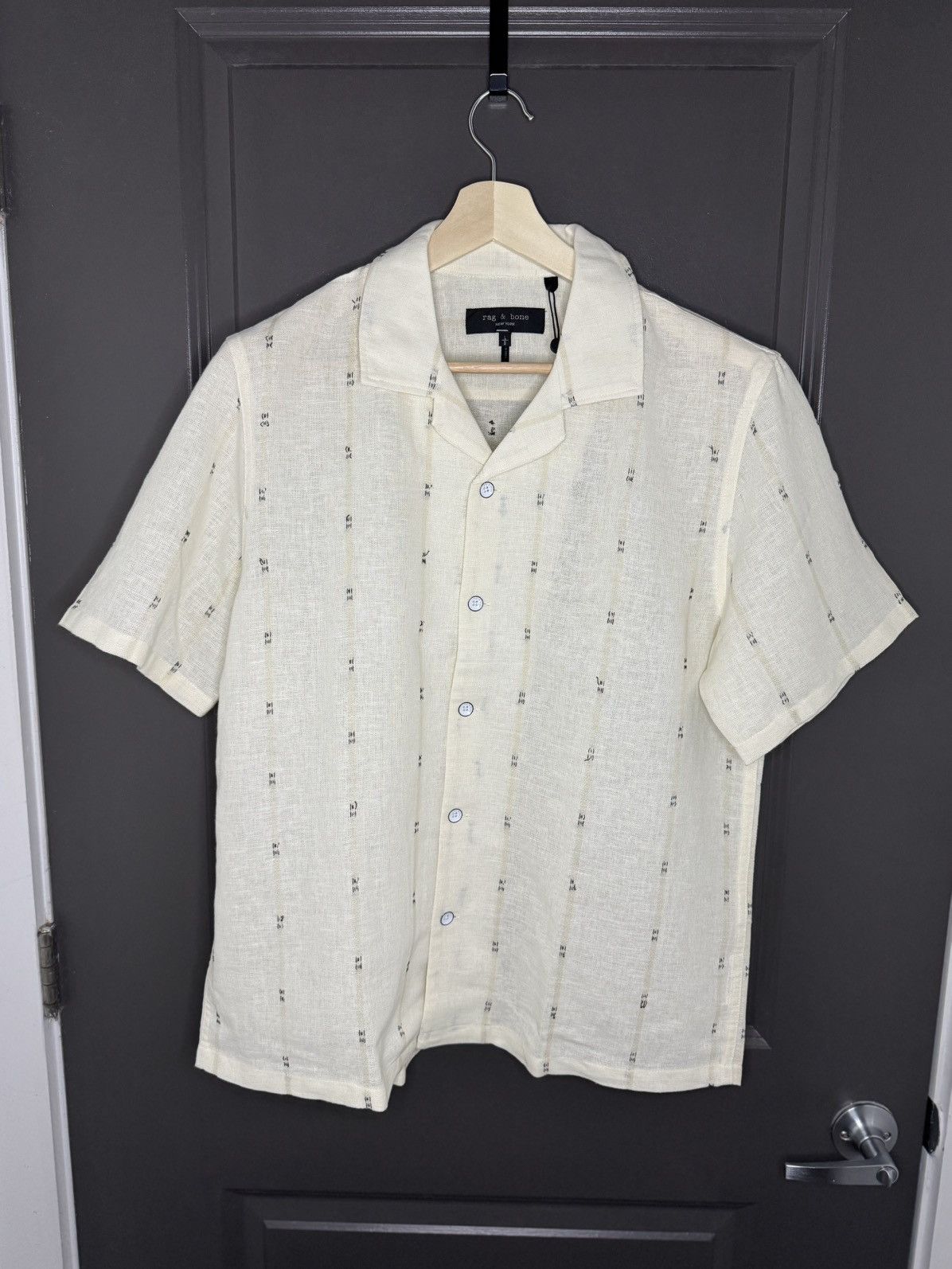 Rag & Bone Rag & Bone Avery Embroidered Camp Shirt | Gulf Remi Stripe Size US L / EU 52-54 / 3 - 11 Thumbnail