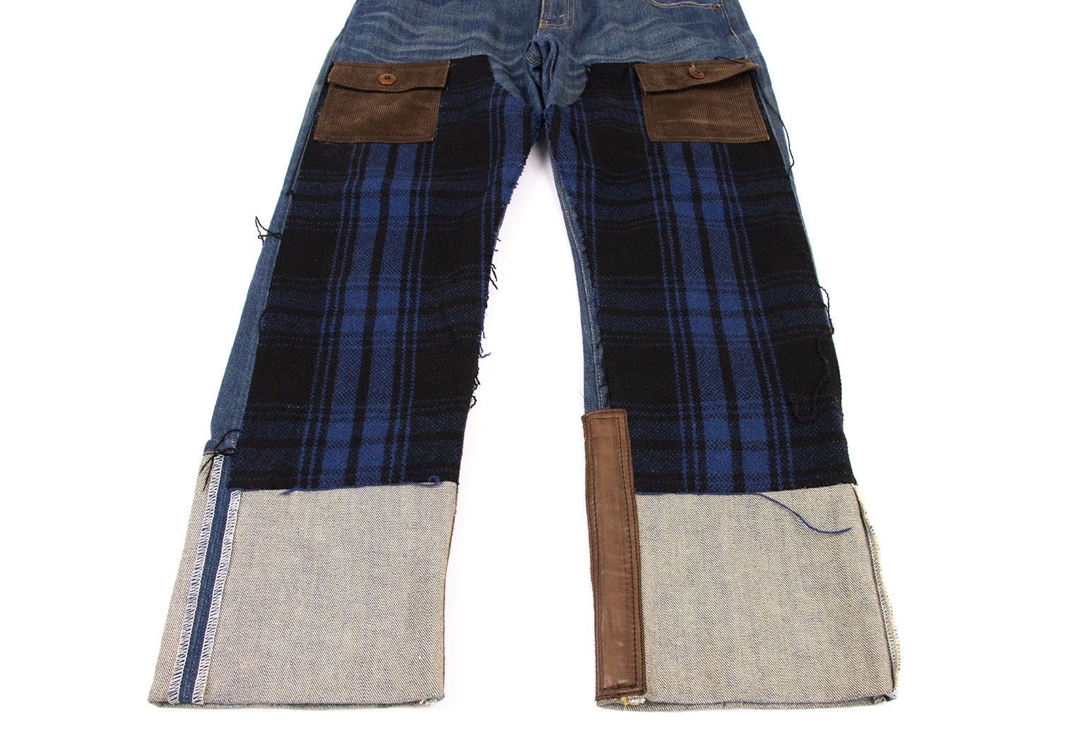 Junya Watanabe Checkered Denim Pants in Blue, Black, and Brown Size US 30 / EU 46 - 7 Thumbnail