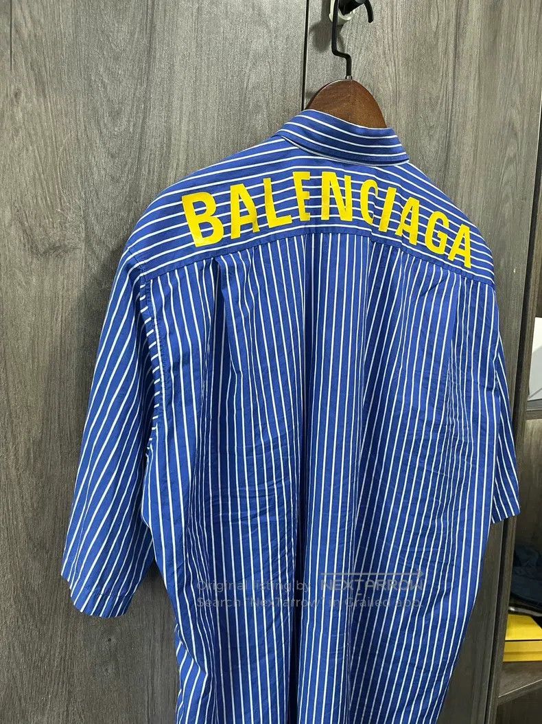 Balenciaga Balenciaga size 39 Blue Striped Shirt Size US S / EU 44-46 / 1 - 4 Thumbnail