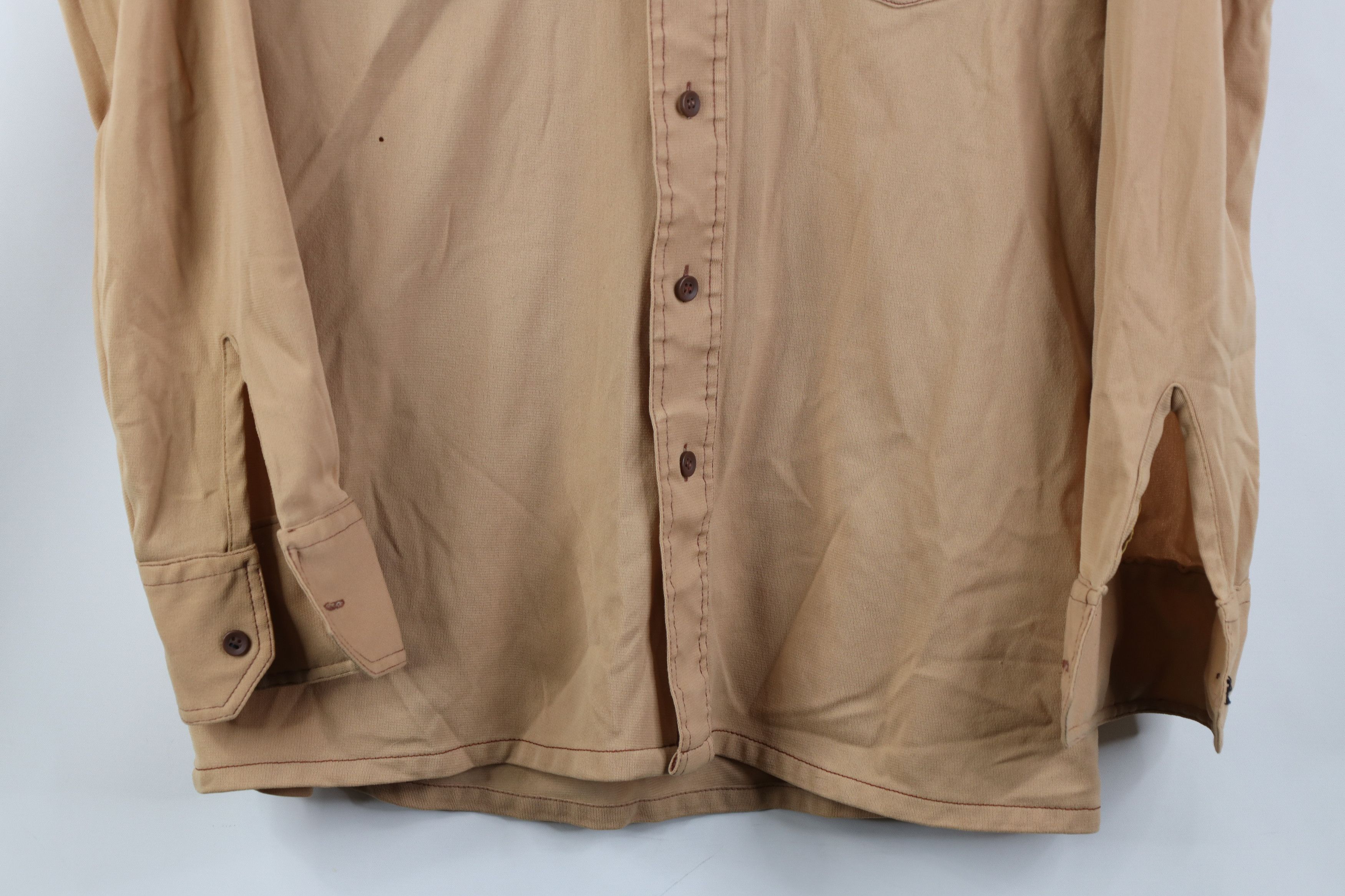 Vintage Vintage 60s 70s Streetwear Dagger Collar Knit Button Shirt Size US S / EU 44-46 / 1 - 3 Thumbnail