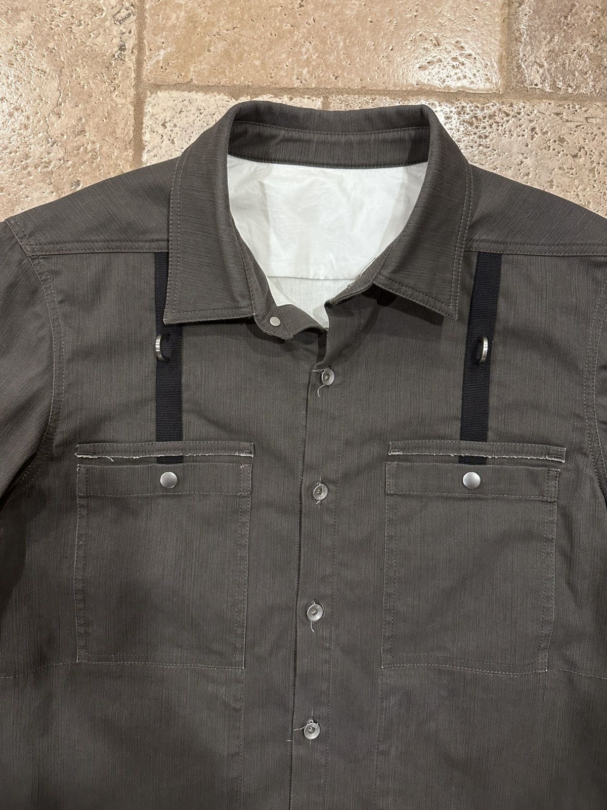 Rick Owens Drkshdw Rick Owens SS22 Drkshdw Dark Dust Denim Outershirt Size US M / EU 48-50 / 2 - 8 Thumbnail