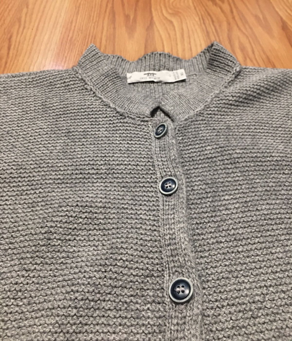 Inis Meain INIS MEAIN Grey Cotton Silk Knit Cardigan Sweater XL Size XL / US 12-14 / IT 48-50 - 10 Thumbnail