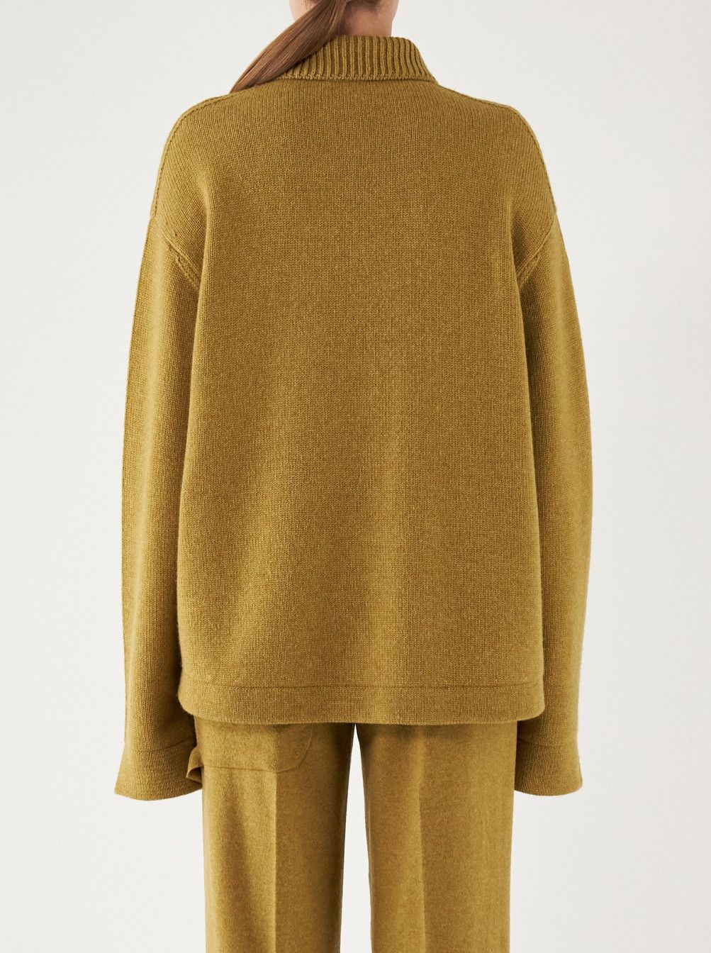 Loro Piana o1srvl11e0125 Plain Knit Cashmere Jacket in Mustard Size L / US 10 / IT 46 - 2 Thumbnail