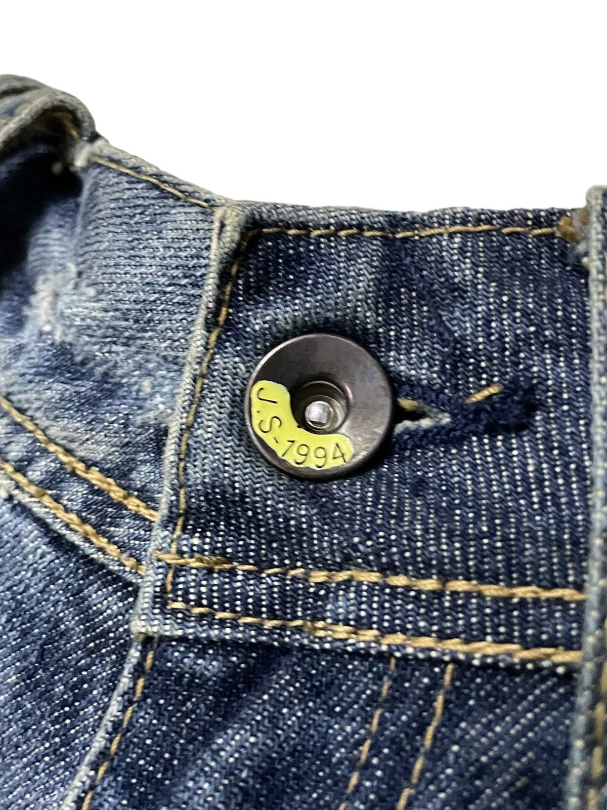 FUSAI × GOSTAR DE FUGA × Japanese Brand JNBY Asymmetrical Curved Seam Embroidered Jeans Size US 29 - 17 Thumbnail