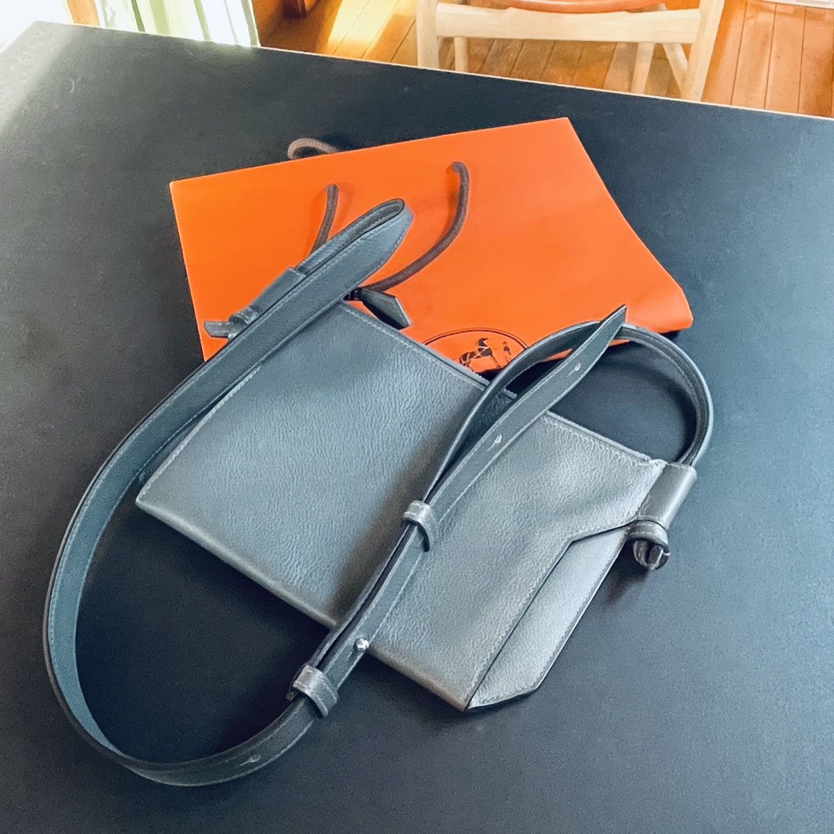 Hermes Hermes Ultrapla Bag 24 Blue Gray Evercolor | Grailed