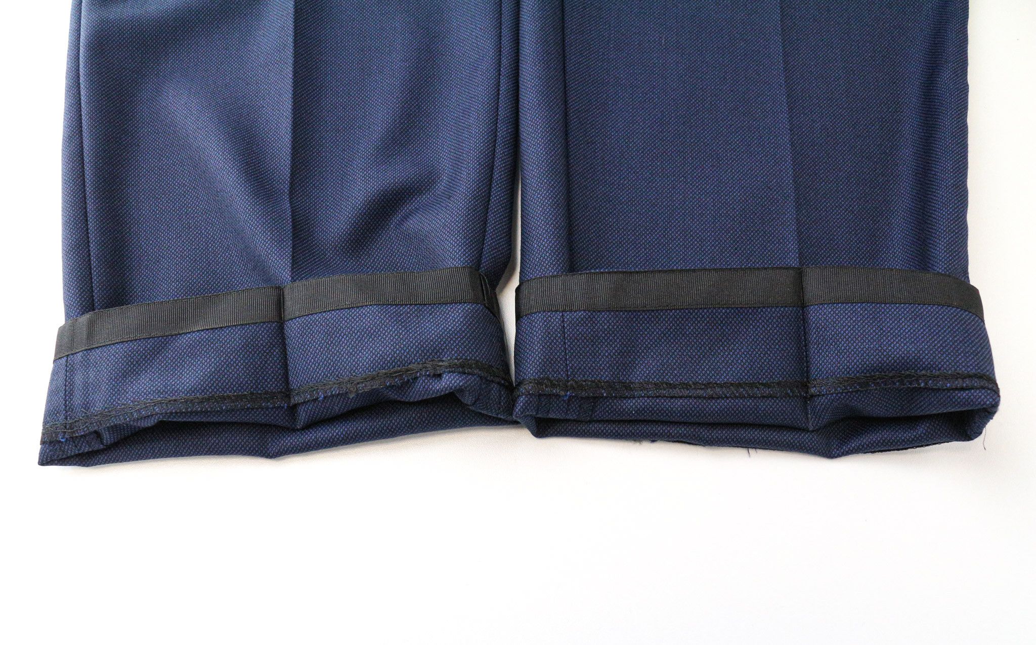 Suitsupply BRESCIA UK36R Blue Wool Birdseye Trousers 75251 Size 36R - 9 Thumbnail