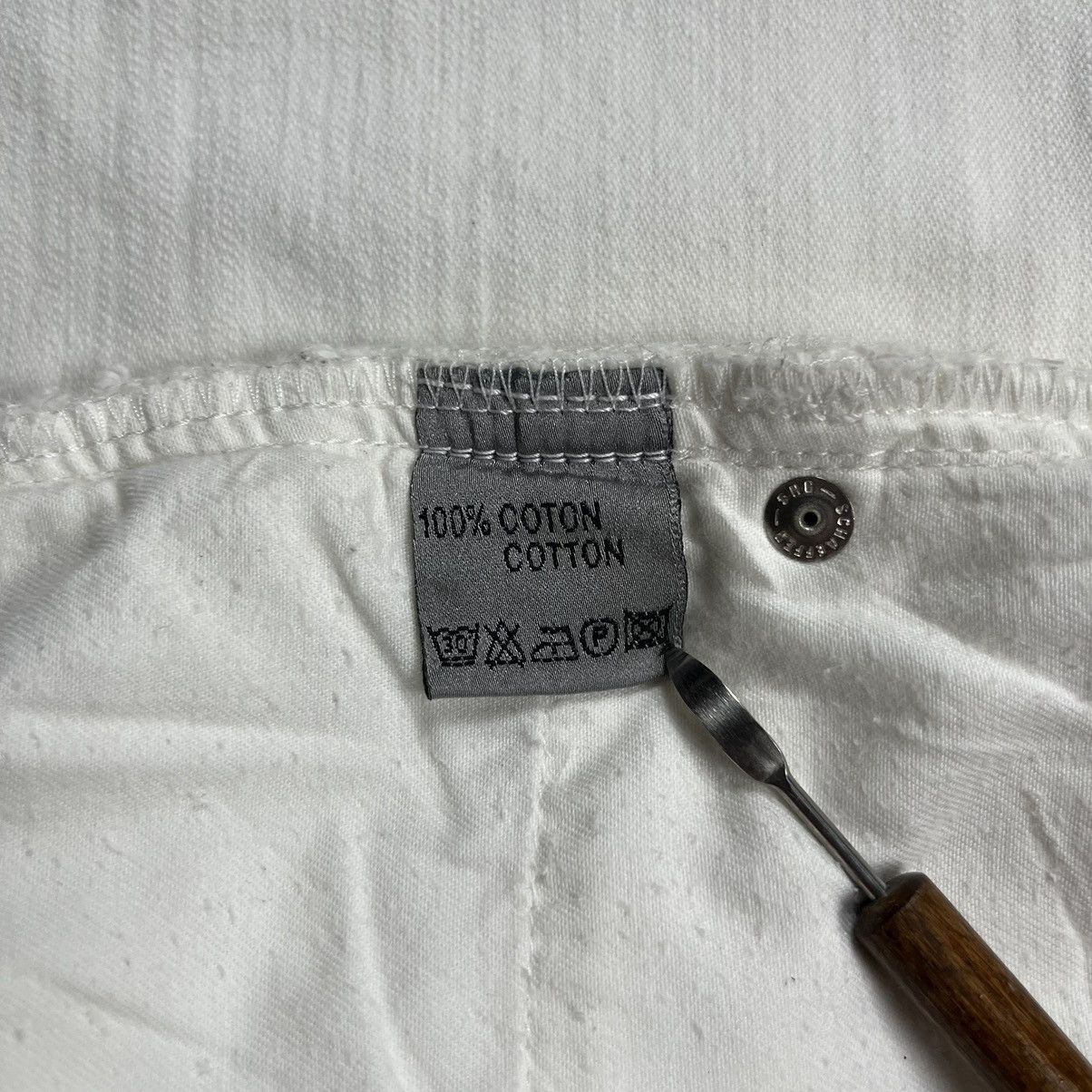 Dior SS 2005 Dior Homme “Untitled” White Denim by Hedi Slimane Size US 30 / EU 46 - 10 Thumbnail