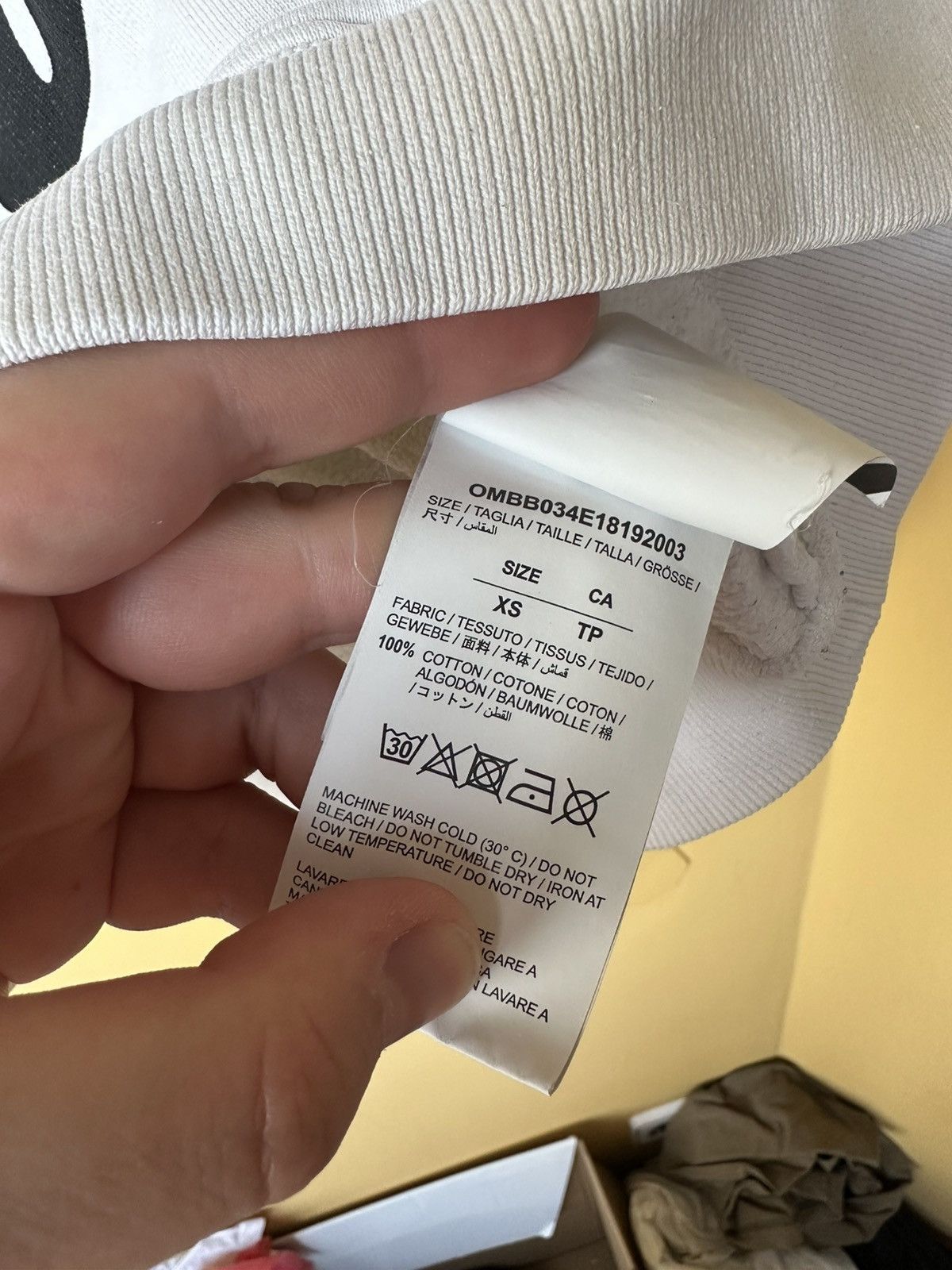 Off-White Men's Off-White Off White Pullover Hoodie White Men XS Size US XS / EU 42 / 0 - 7 Thumbnail