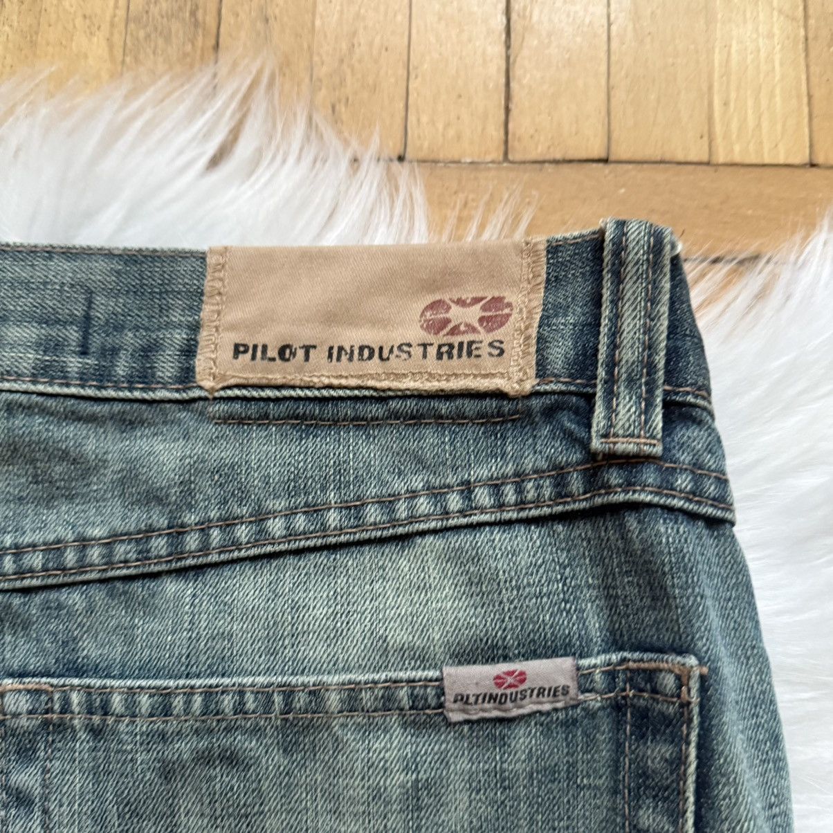 If Six Was Nine 📌 Vintage Pilot Industries Y2K Washed LGB vibe Denim Jeans Size US 31 - 6 Thumbnail