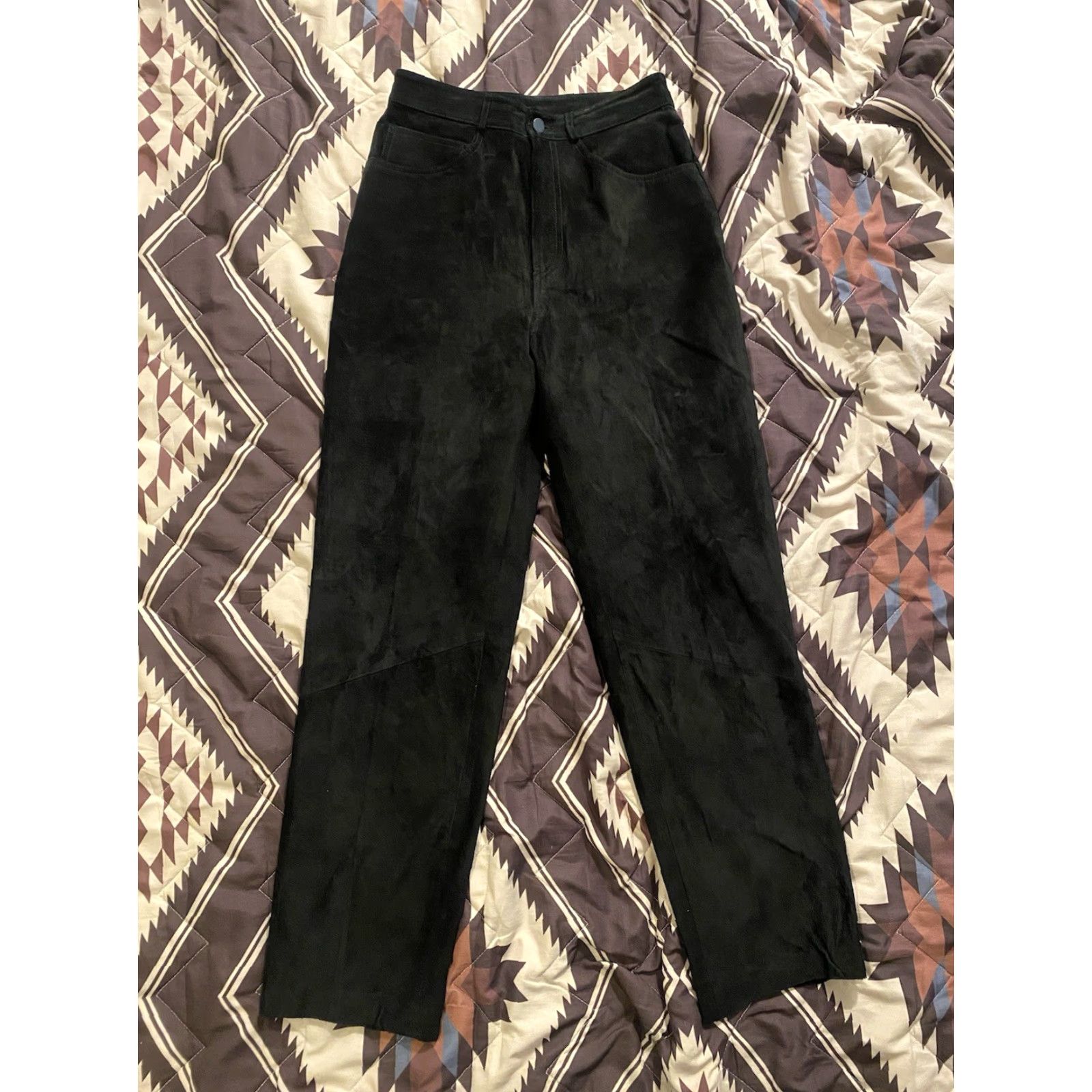 Scully Scully Western Wear Suede Leather Pants Black Women’s Size 26”x28” NWOT Size 27" / US 4 / IT 40 - 2 Thumbnail