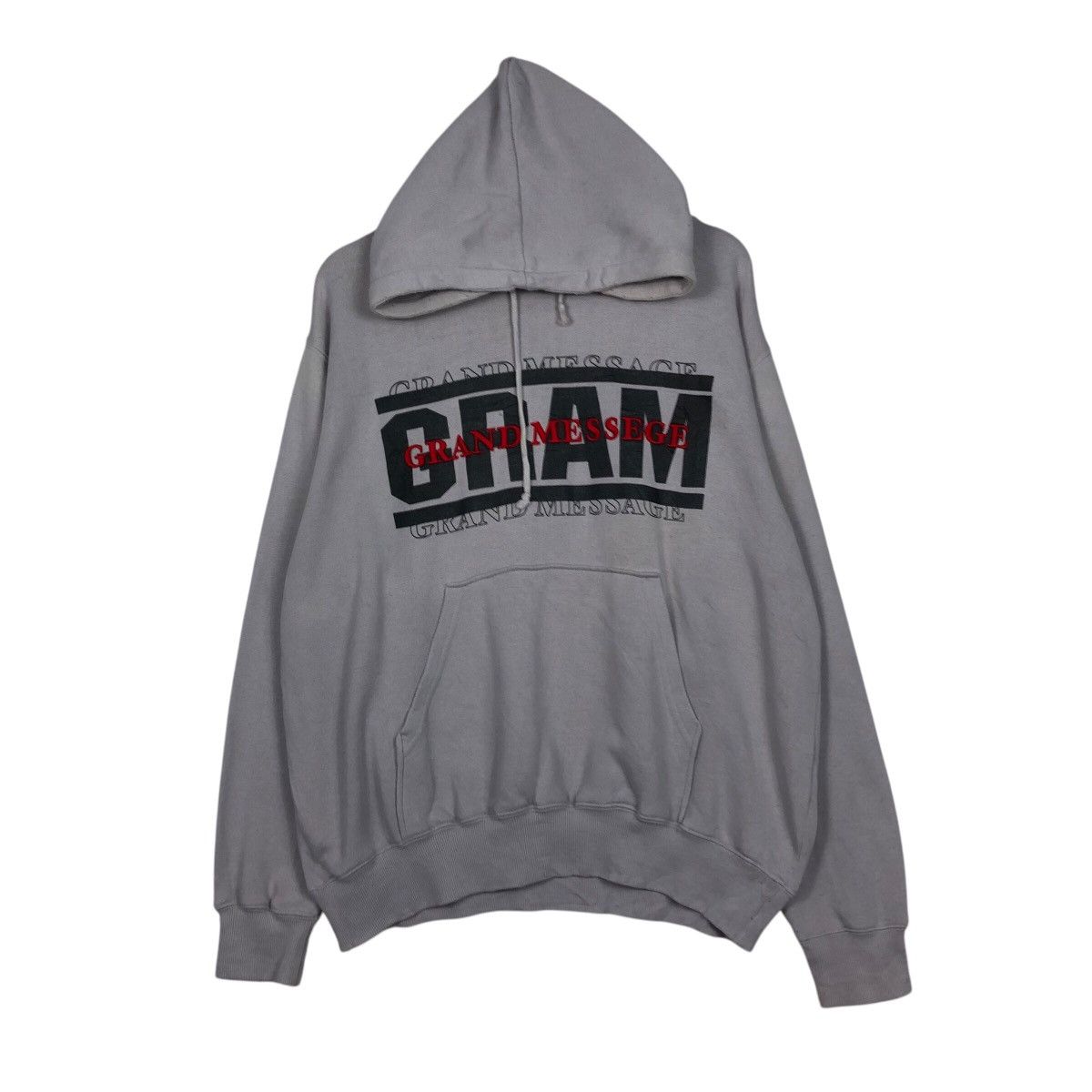 Japanese Brand 📌Vintage Hoodie Pull Over Grand Messege Spell Out Big Logo Size US L / EU 52-54 / 3 - 2 Thumbnail