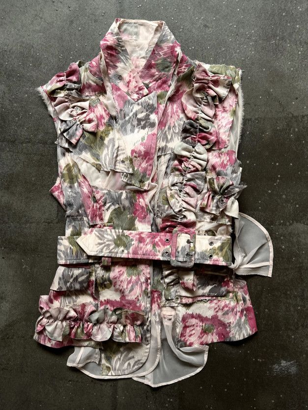 Comme des Garcons Comme des Garçons AD2006 Draped Floral Vest Size M / US 6-8 / IT 42-44 - 1 Thumbnail