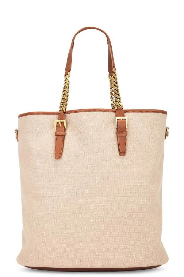 Saint Laurent Paris o1bcso1str0326 Size:OS/Sopping Tote Bag in Brown/Desert Dust Size ONE SIZE - 3 Thumbnail