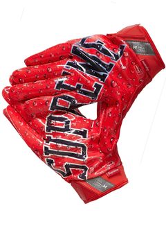 Supreme/Nike red football gloves (Stock x verified authentic) for