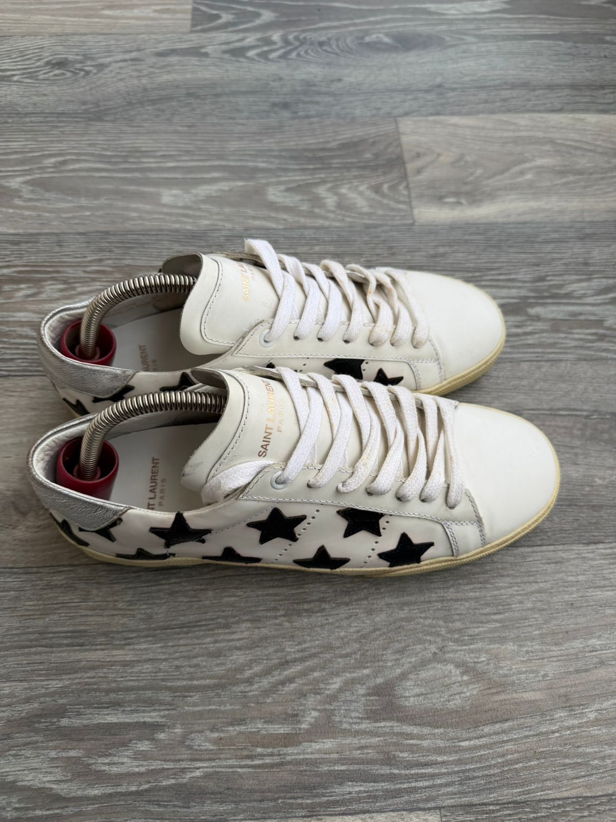 Saint Laurent Paris Saint Laurent SL/06 Black Star Patches Sneakers Sz 40 Size US 7 / EU 40 - 7 Thumbnail