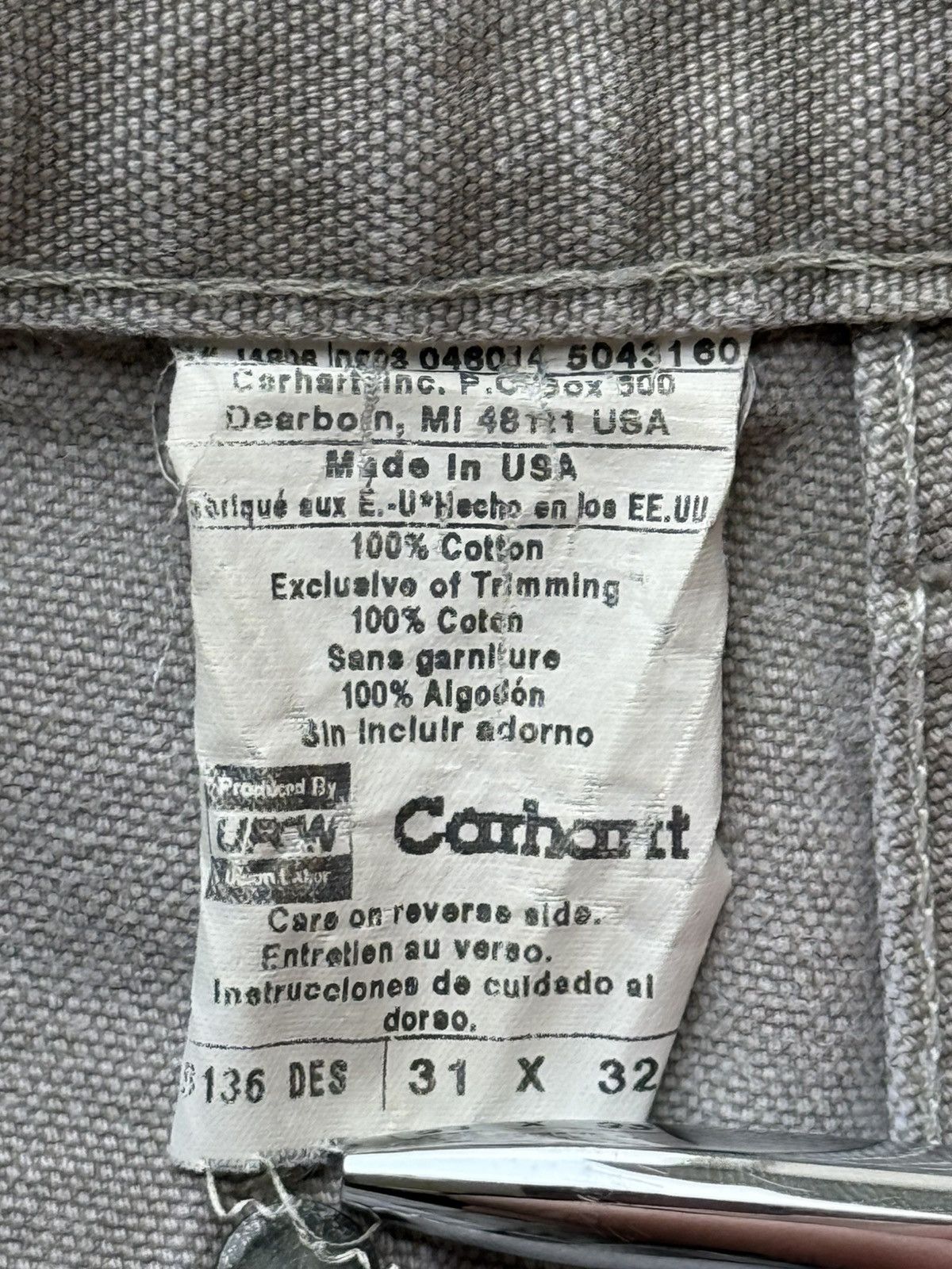 Carhartt Vintage B136 DES Gray Carhartt Carpenter Double Knees Size US 32 / EU 48 - 5 Thumbnail