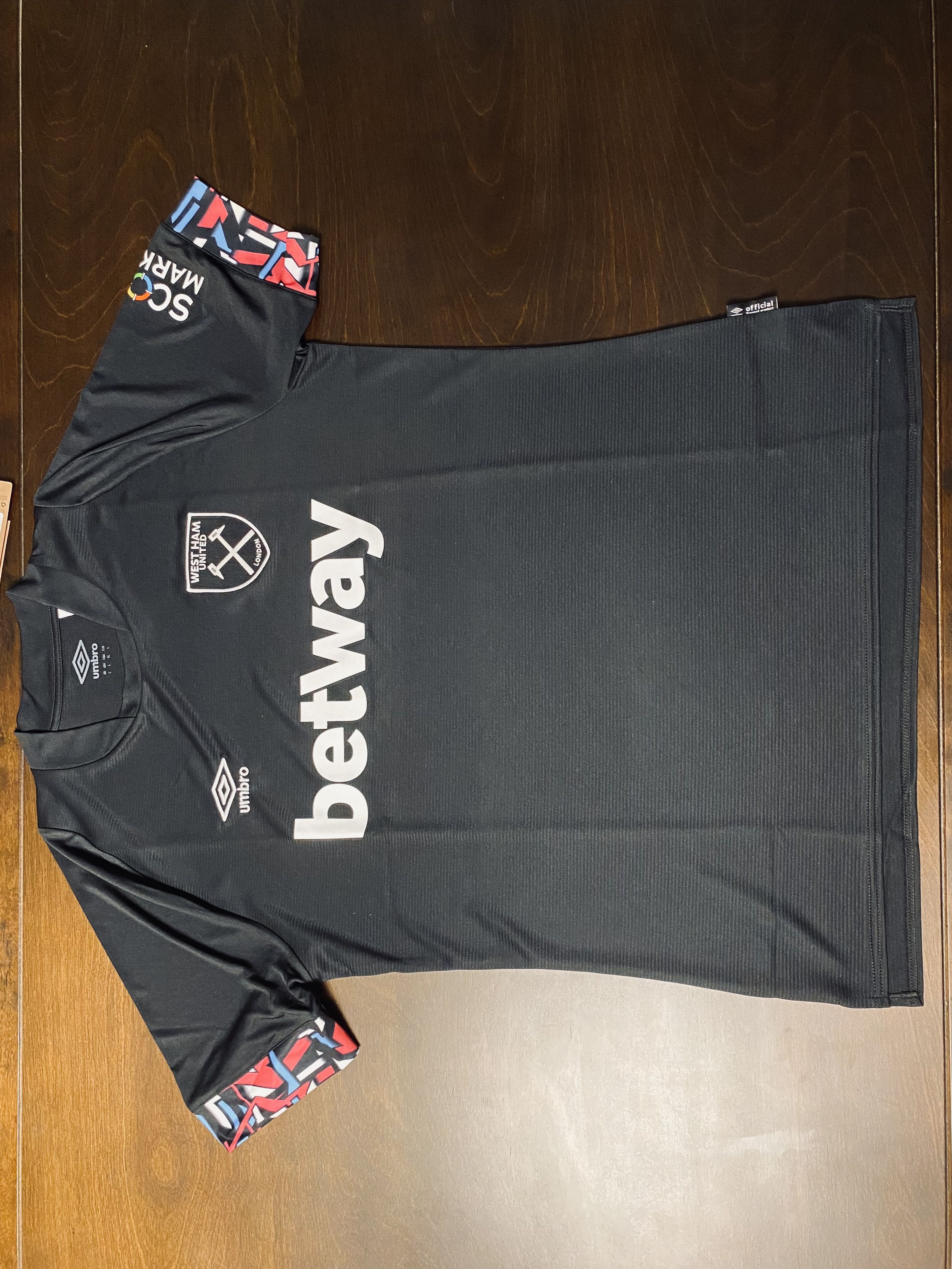 image of Hype x Soccer Jersey 2022-2023 - West Ham United Away Jersey - Large - in Black, Men's